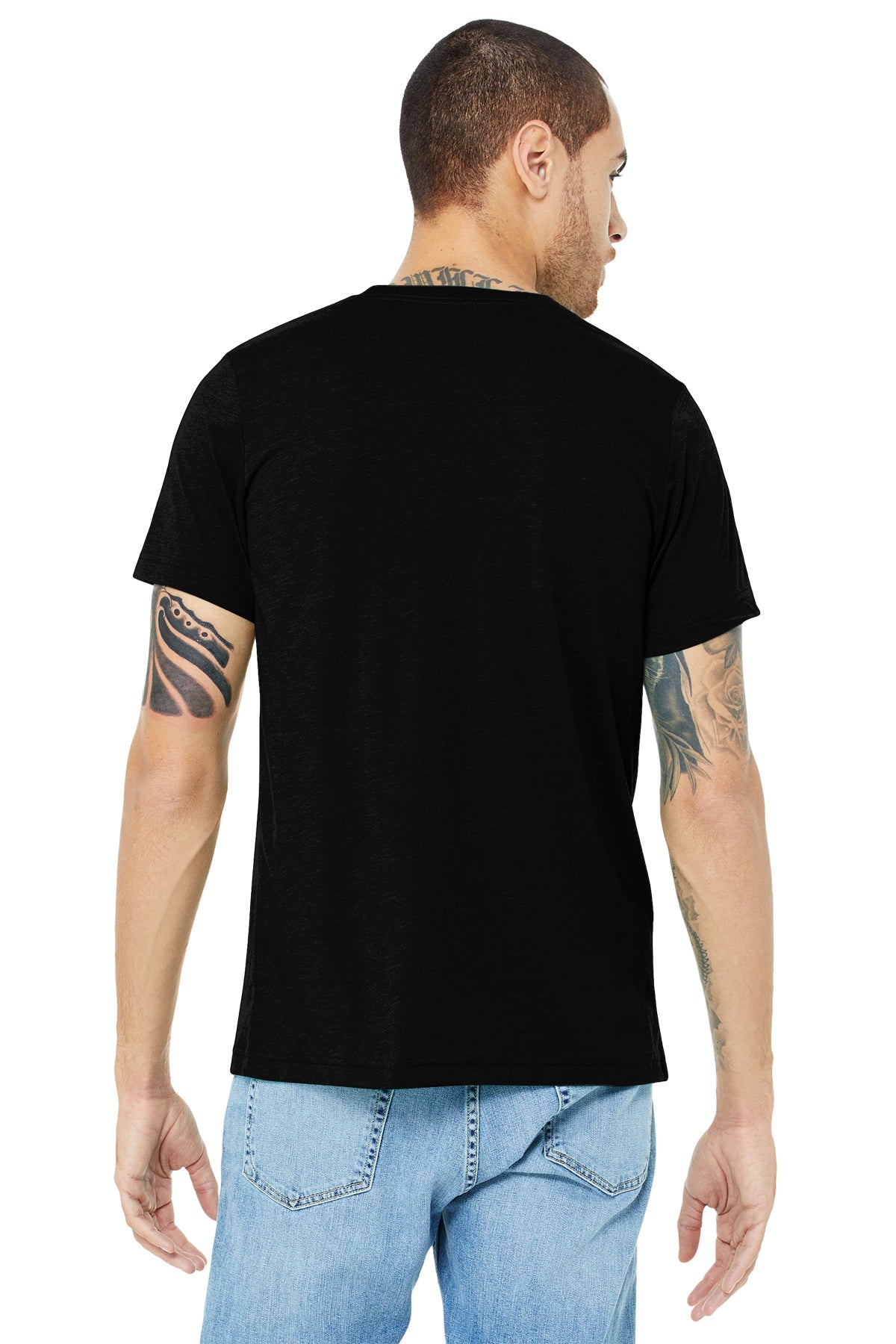 Bella Canvas Unisex Triblend T-Shirt - Soft Comfortable Short Sleeve Tee in Solid Black for Men & Women - Perfect for Casual Wear, Gym, and Everyday Outfits