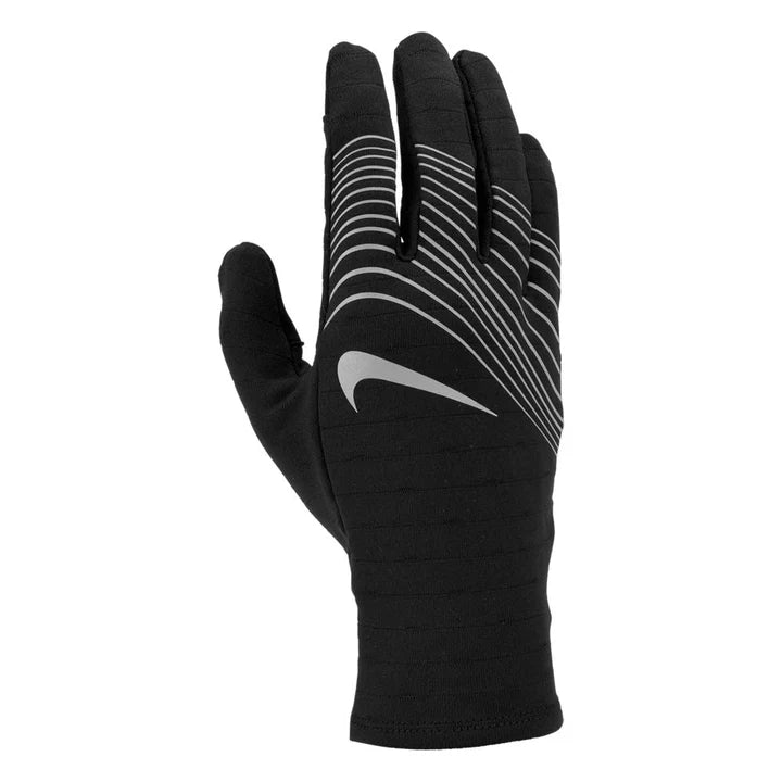 Nike Sphere 4.0 Men's Running Gloves - Black/Silver - Lightweight Breathable for Cold Weather Training & Outdoor Sports