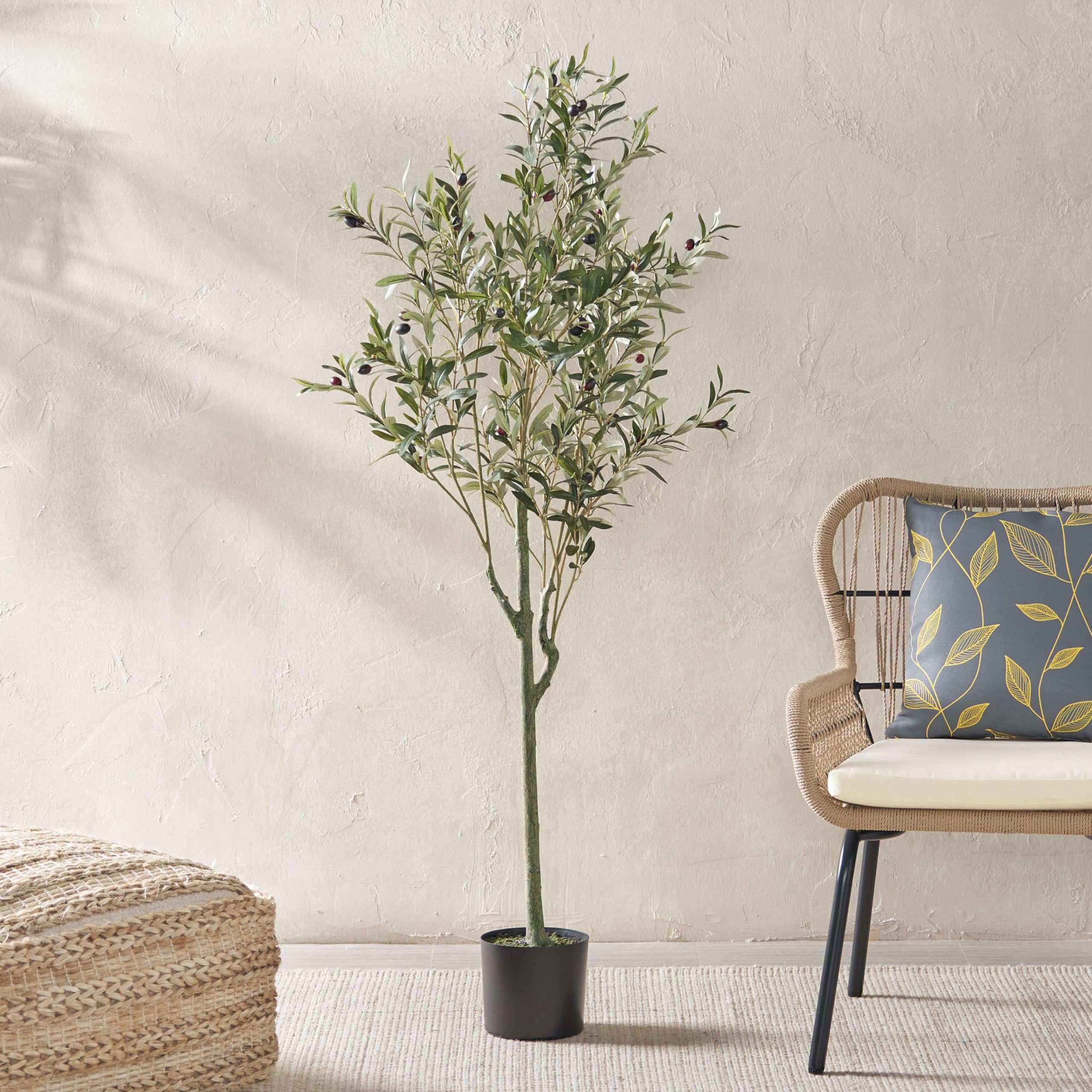 Christopher Knight Home 313746 5' x 2' Artificial Faux Plants - Realistic Green Indoor/Outdoor Decor for Living Room, Office & Patio