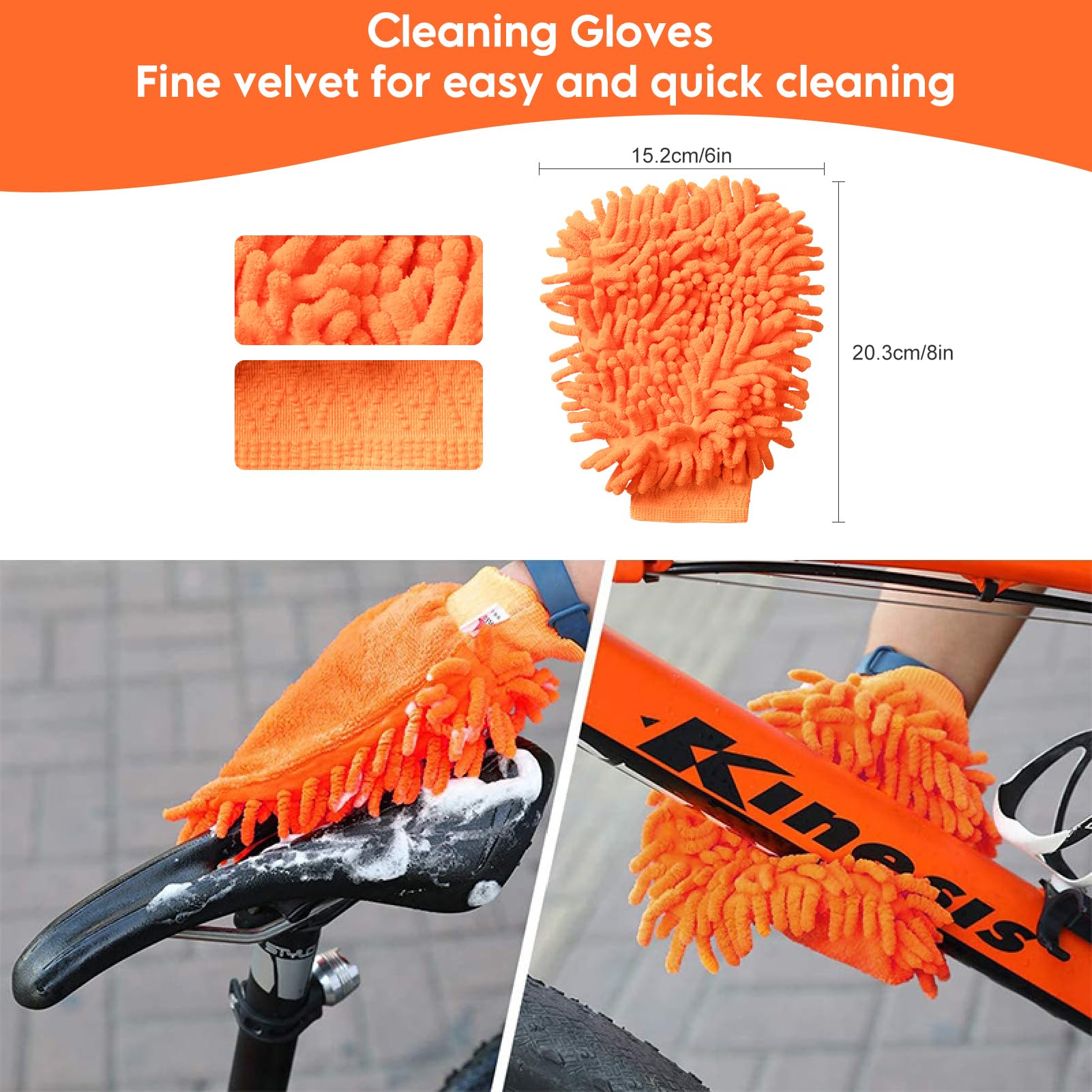 9PCS Bike Cleaning Tool Kit - Bicycle Chain Brush for Mountain, Road, BMX & Folding Bikes | Perfect for Home Bike Maintenance & Outdoor Cycling Gear Care