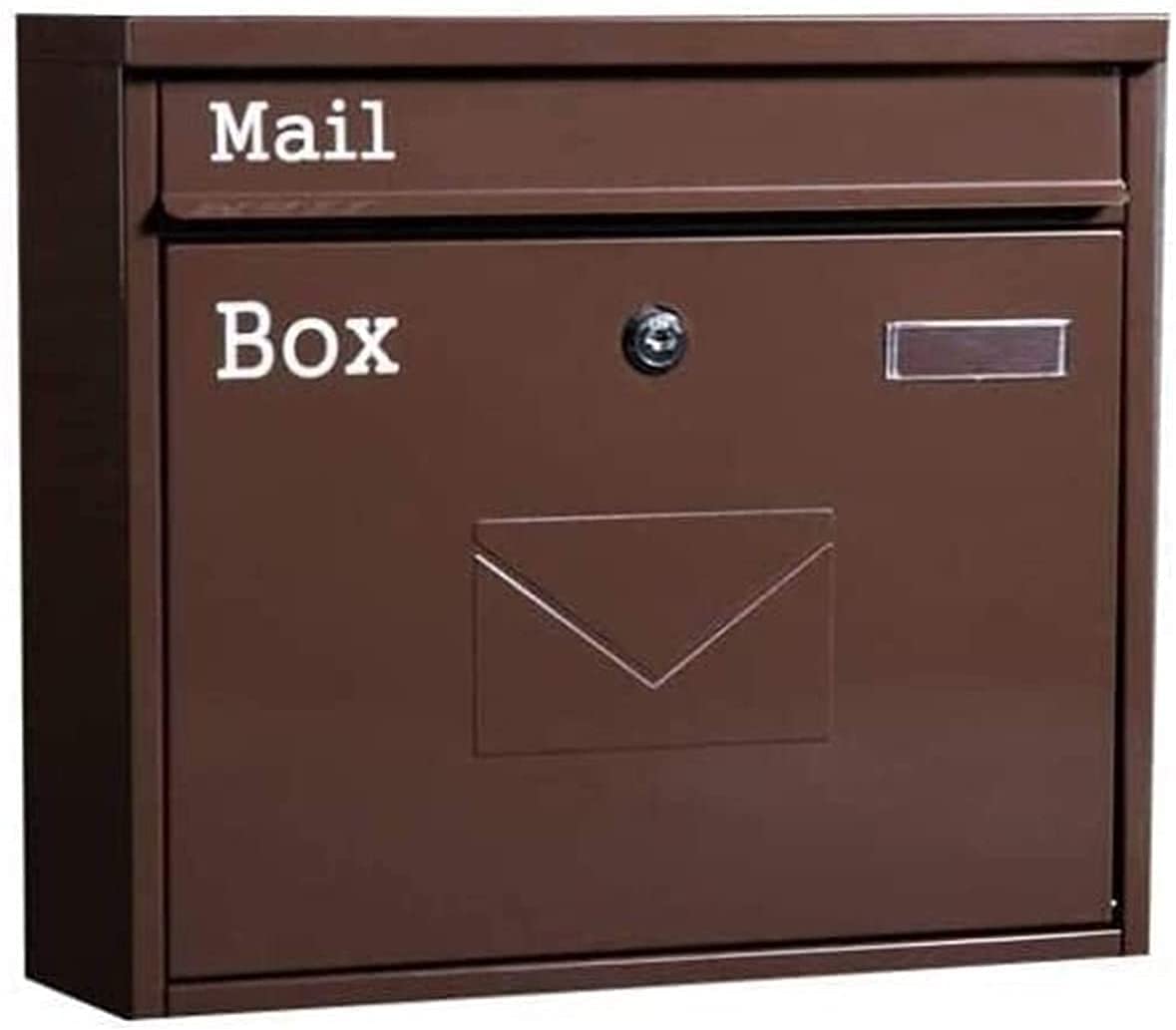 Wall Mounted Outdoor Mailbox with Steel Lock - Secure Postal Box for Home, Office & Business Use | Perfect for Mail Delivery, Package Drop-off & Secure Document Storage