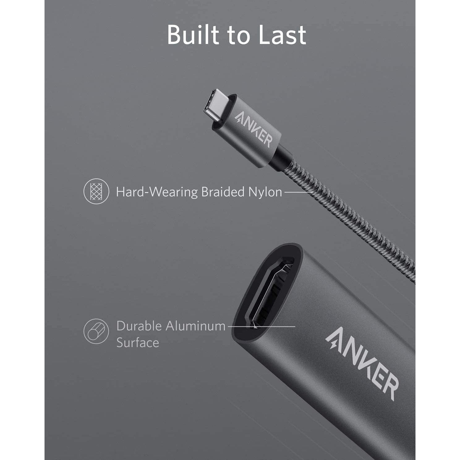 Anker PowerExpand+ USB-C to HDMI Adapter (4K@60Hz) - High-Speed USB Type C to HDMI Converter for MacBook Pro, Dell XPS, iPad Pro - Perfect for Home Office, Presentations & Gaming