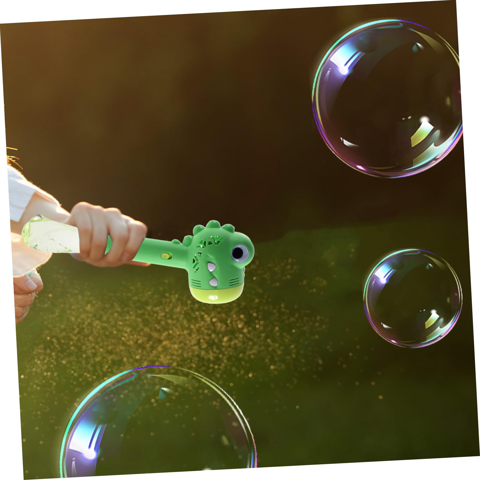 FAVOMOTO Electric Bubble Blower Machine - Automatic Bubble Maker Toy for Kids, Outdoor & Indoor Play, Birthday Parties, Garden Fun, Backyard Activities (Bubble Solution Not Included)