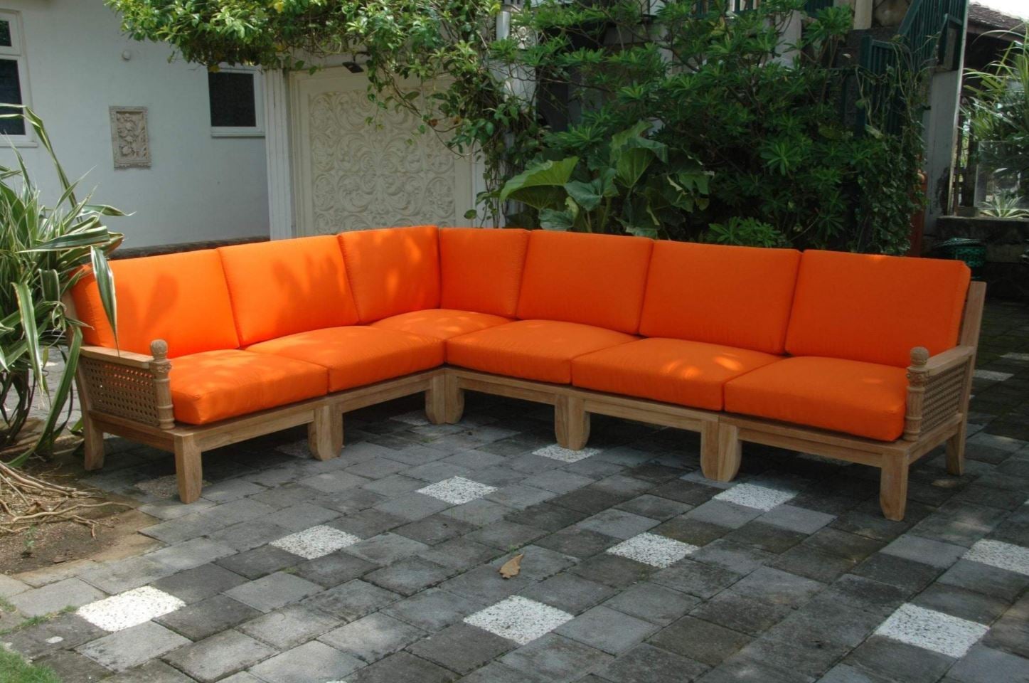 Anderson Teak Luxe 6-Piece Modular Outdoor Patio Furniture Set (Set 67) - Perfect for Backyard, Poolside & Garden Relaxation