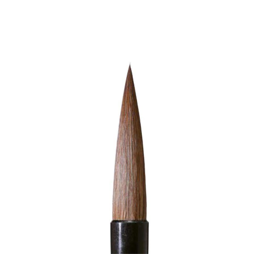 Akashiya Red Cloud Calligraphy Brush No.3 - Slightly Hard Thick Brush for Japanese & Chinese Calligraphy - Perfect for Beginners & Professionals - Ideal for Sumi-e, Kanji, and Shodo Art