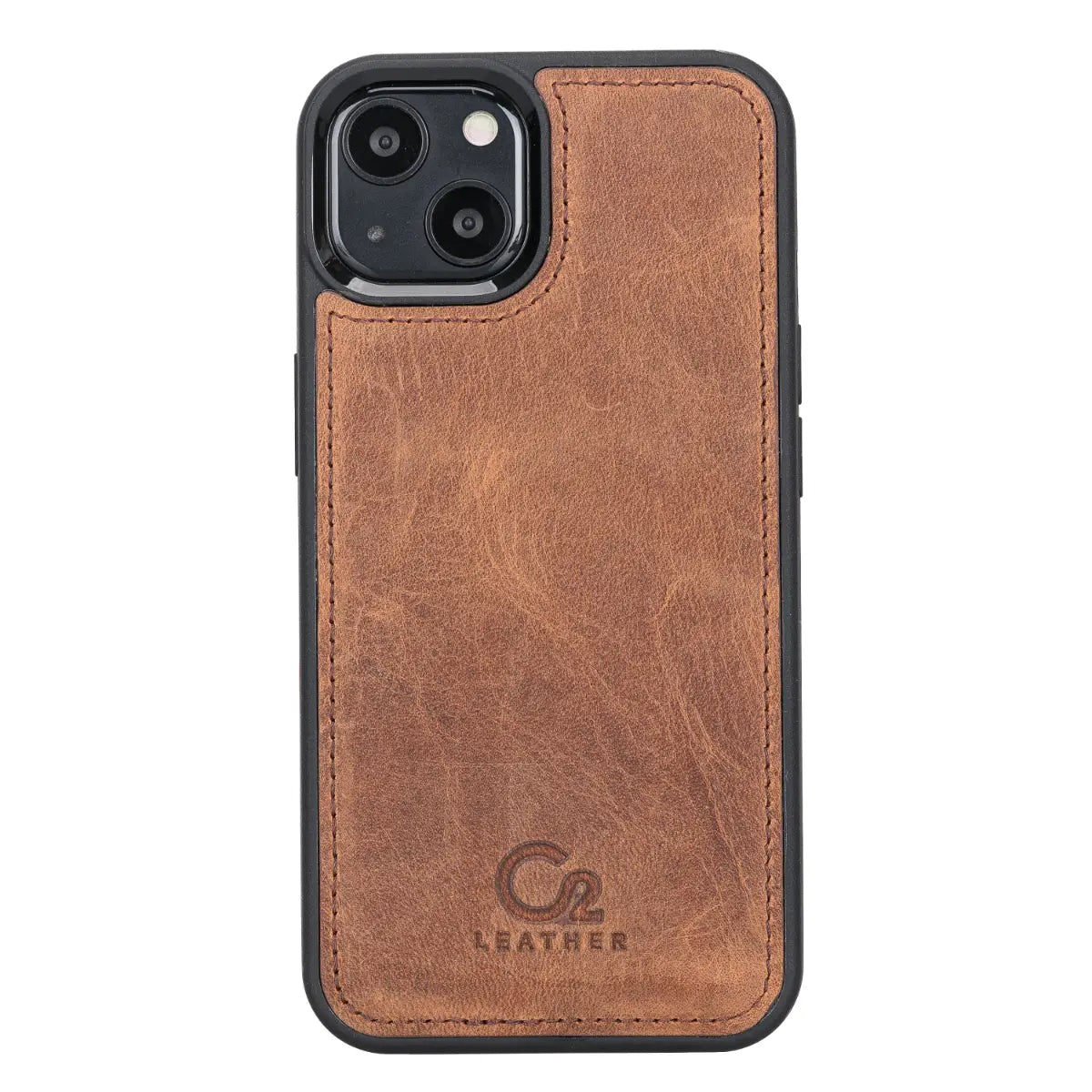 Vintage Distressed Brown Leather Wallet Case for iPhone 13 - Slim Protective Phone Cover with Card Slots | Perfect for Everyday Use, Travel & Business (iPhone 13/6.1
