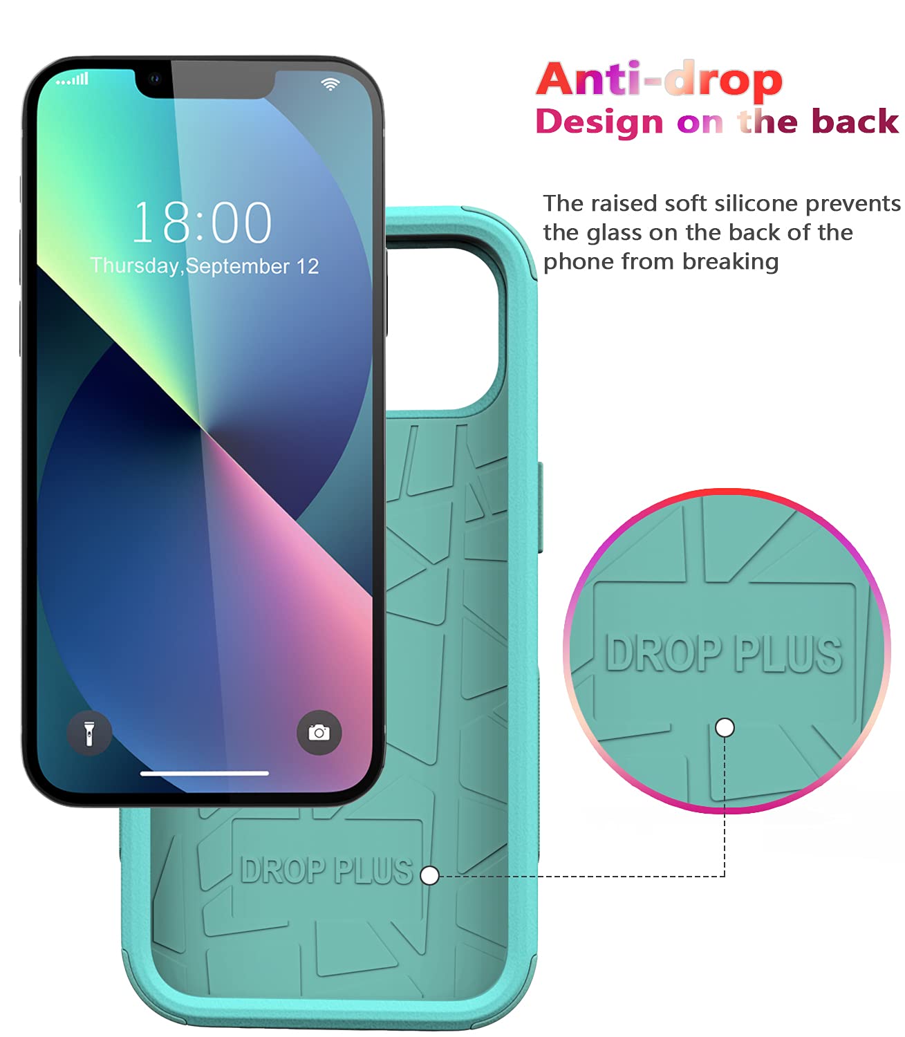 Shockproof Heavy Duty iPhone 13 Case - Military Grade Drop Proof & Dustproof Protection Cover for Apple iPhone 13 (Teal Blue) | Perfect for Outdoor Adventures, Construction Work & Extreme Sports