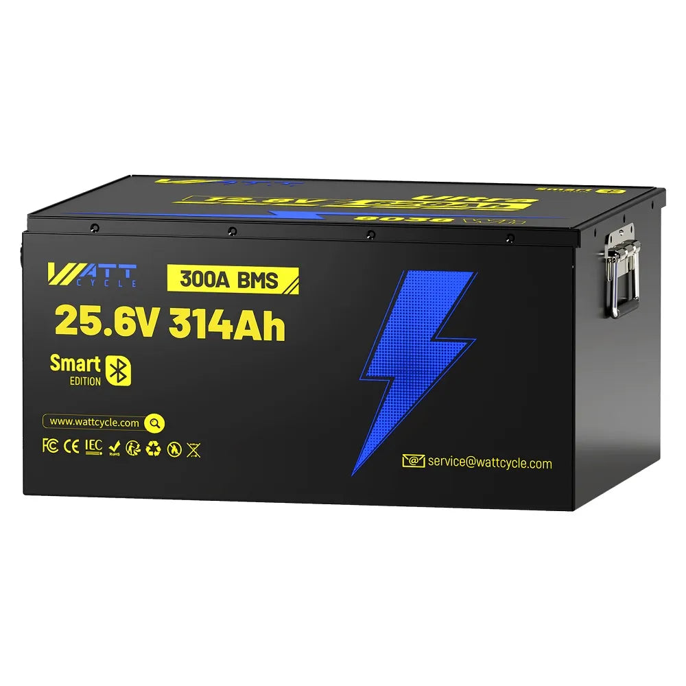24V 314Ah Ultra Lightweight Lithium Battery with Bluetooth - Perfect for Solar Power Systems, RVs, Marine & Off-Grid Applications