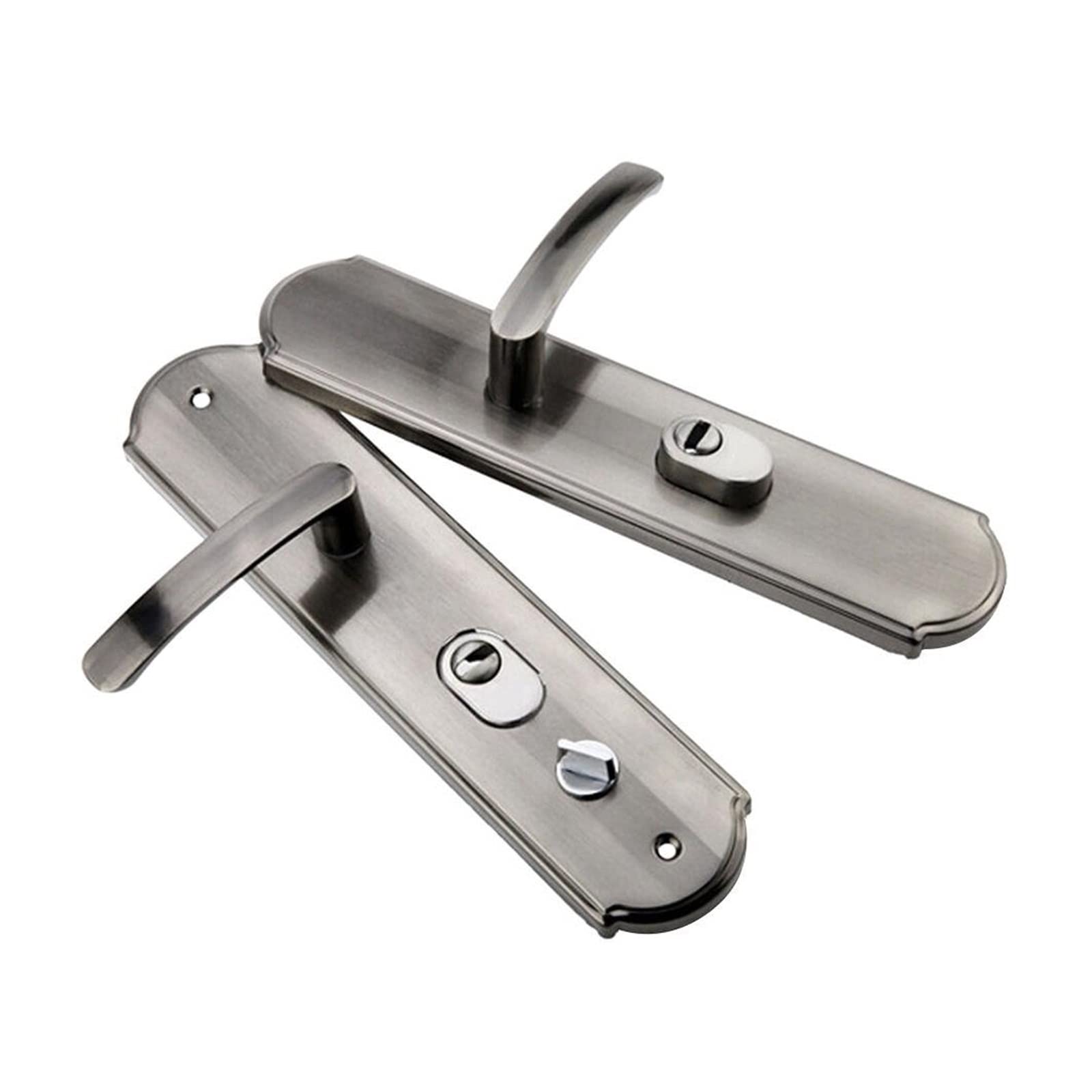**Universal Aluminum Alloy Security Door Handle Set - Heavy-Duty Thickened Panel Lock for Home & Office - Fits Door Thickness 55-70mm - Ideal for Front Doors, Garage Entries & Commercial Security**