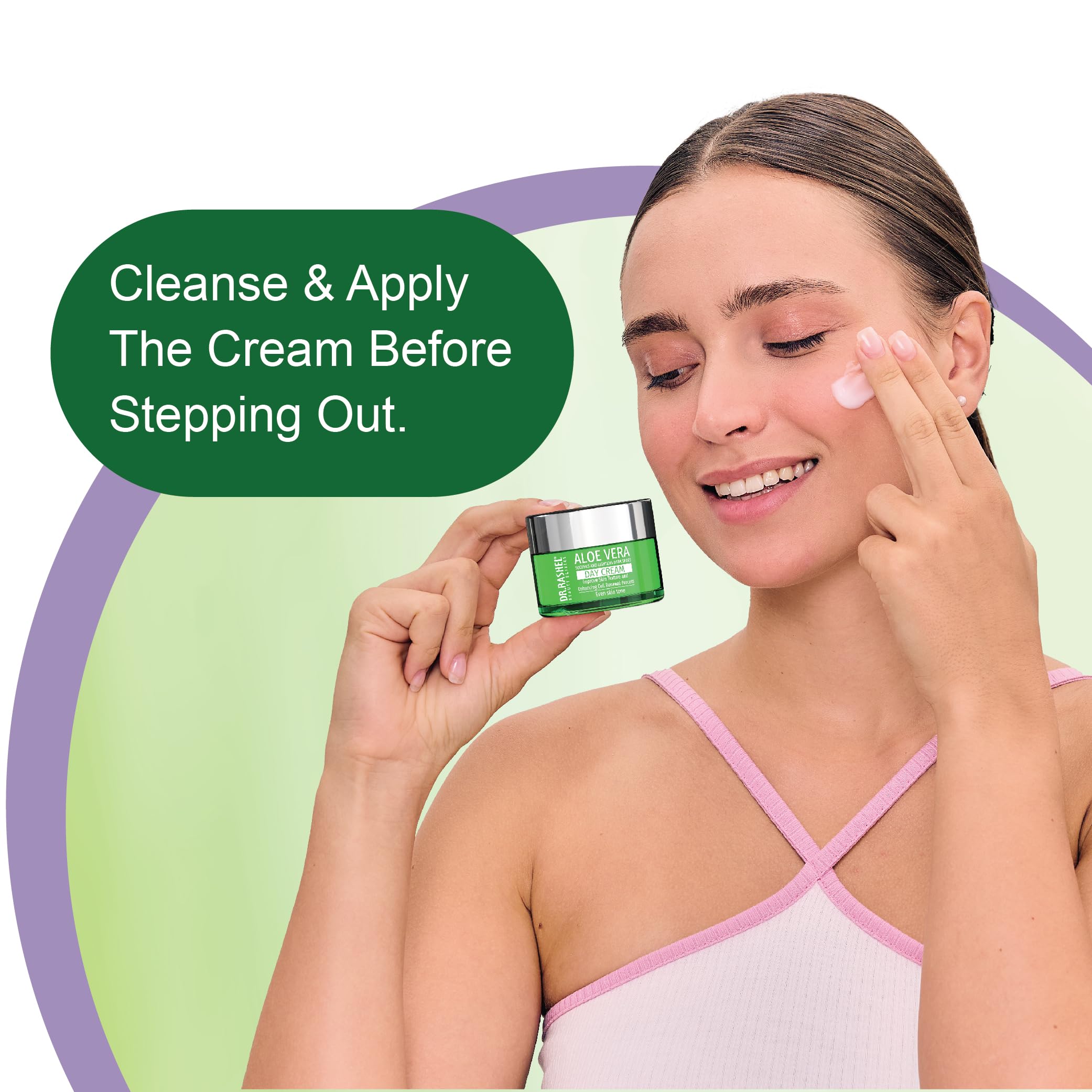 DR.RASHEL Aloe Vera Day Face Cream for Women & Men - All Skin Types - Vegan & Paraben Free - Deep Hydration & Moisturizing - Repair & Nourish Dry Skin - Use for Daily Skincare Routine & After Sun Care