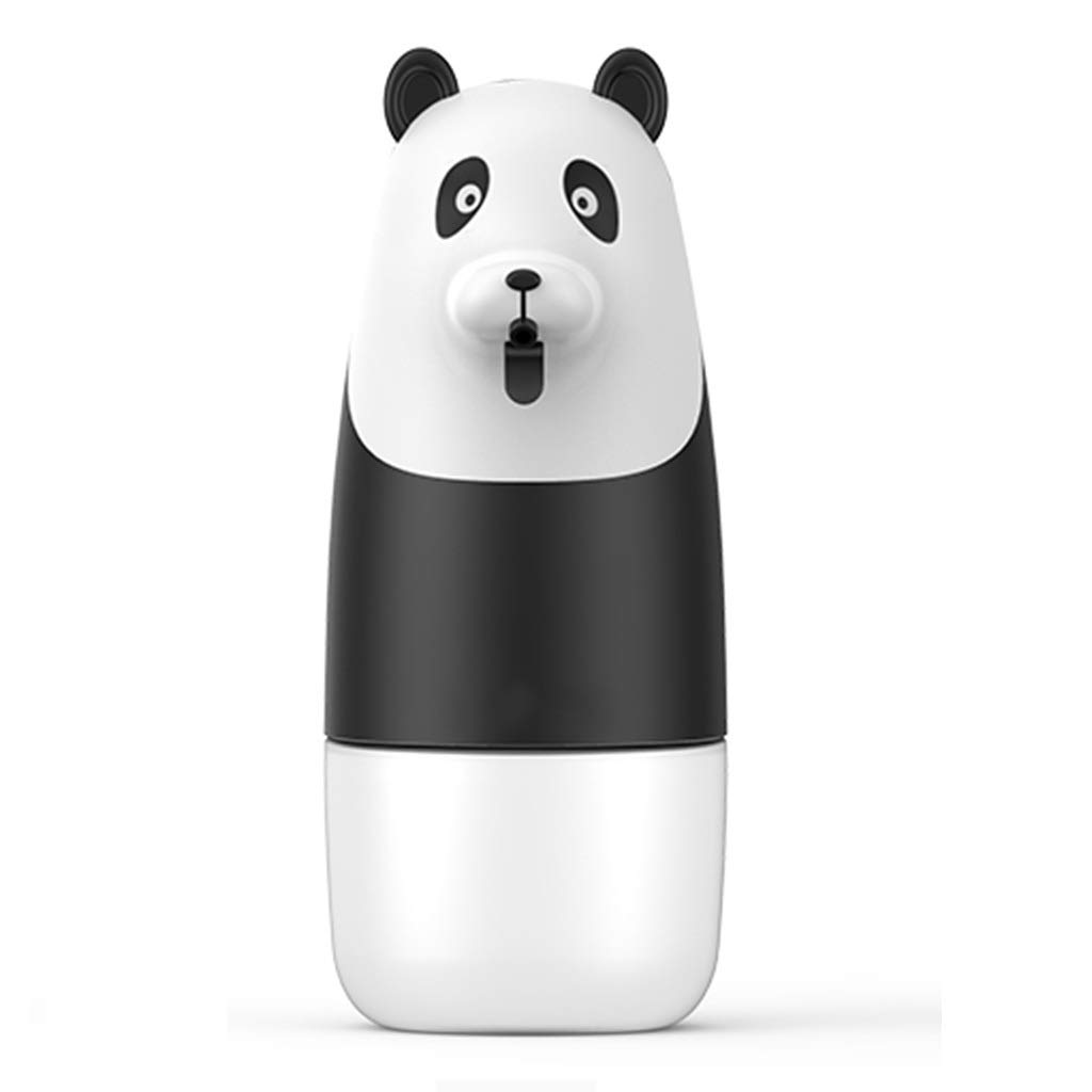 USB Rechargeable Automatic Foam Soap Dispenser - Quick 0.26s Foaming, Touchless Bathroom & Kitchen Soap Dispenser, Cute Panda Design (Black, 9.8x11.2x20.8cm) - Perfect for Home, Hotel, Restaurant & Office Hygiene