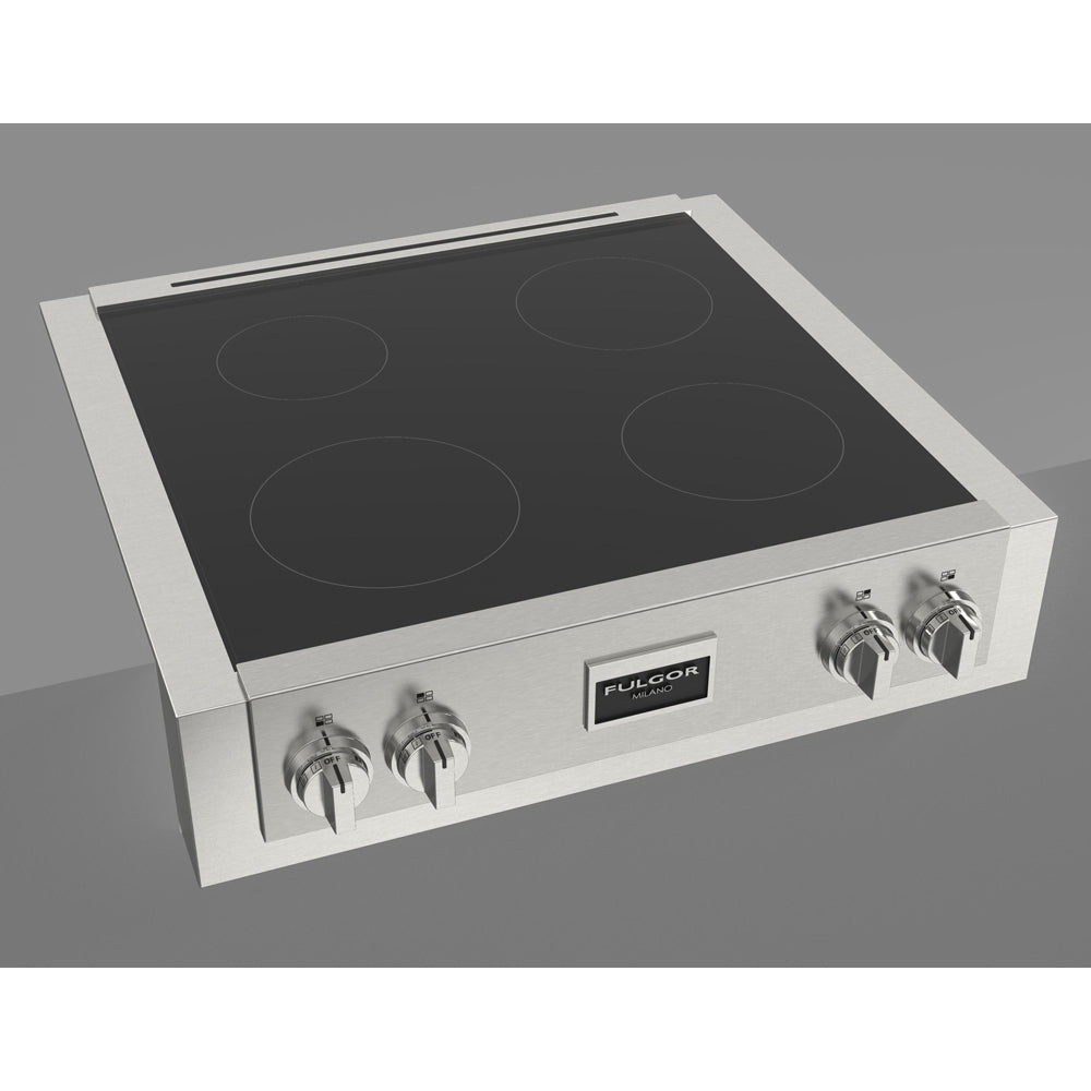 Fulgor Milano F6IRT304S1 30-Inch 600 Series Professional Induction Cooktop - Stainless Steel with Glass Ceramic Surface | Perfect for Modern Kitchens & Gourmet Cooking