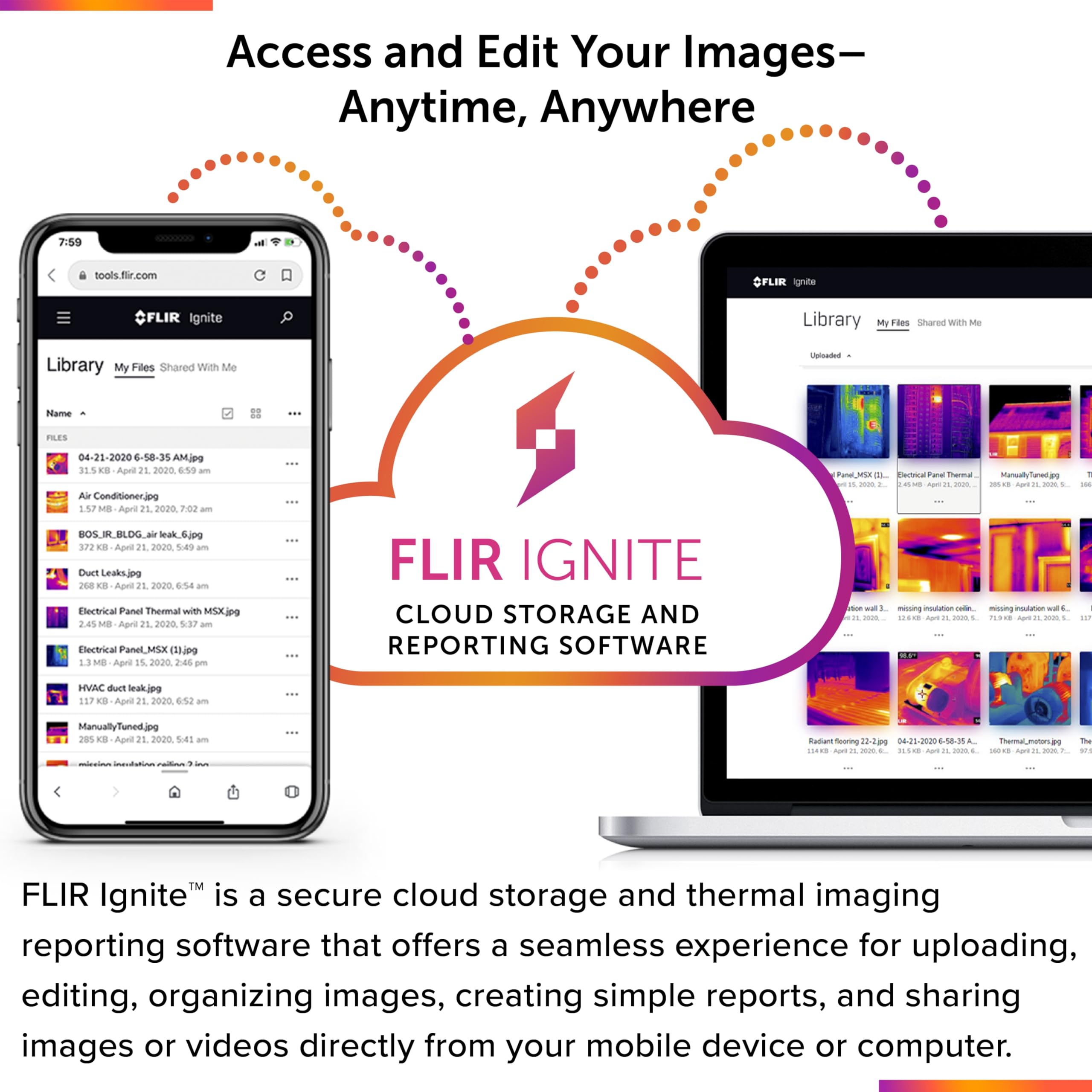FLIR ONE Edge - Wireless Bluetooth Thermal Imaging Camera for Smartphones | Compatible with iOS & Android | Home Inspection, HVAC, Electrical & Outdoor Adventures