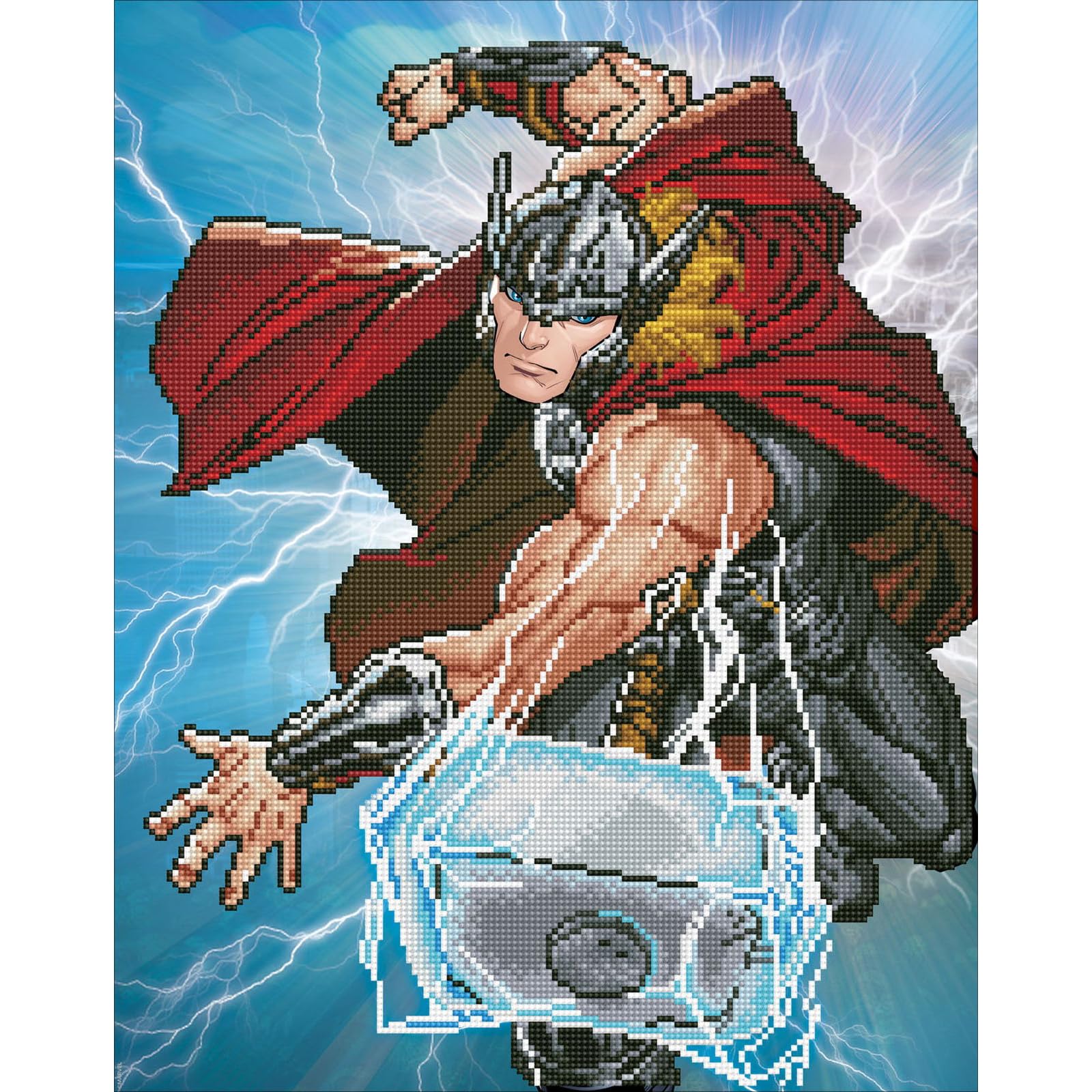 Marvel Thor Diamond Painting Kit for Adults - DIY Diamond Dotz Art with 5D Gems, 21