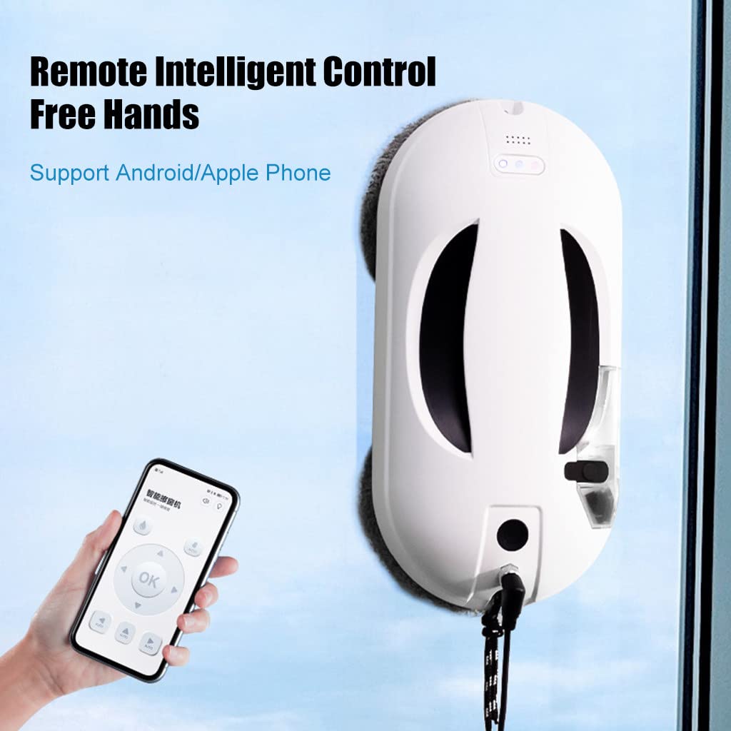 Smart Robot Window Cleaner with App & Remote Control - Automatic Magnetic Glass Cleaning Robot for High Windows, Tables & Ceilings | Perfect for Home, Office & Hard-to-Reach Areas