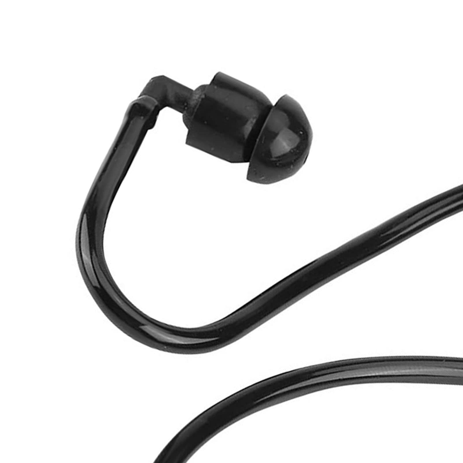 KOSDFOGE Acoustic Ear Tube - Pack of 5 Clear Coiled Replacement Tubes for Two-Way Radio Earpieces (Black) | Durable Radio Accessories for Law Enforcement & Security Professionals | Perfect for Police, Security Guards & Event Staff Communication