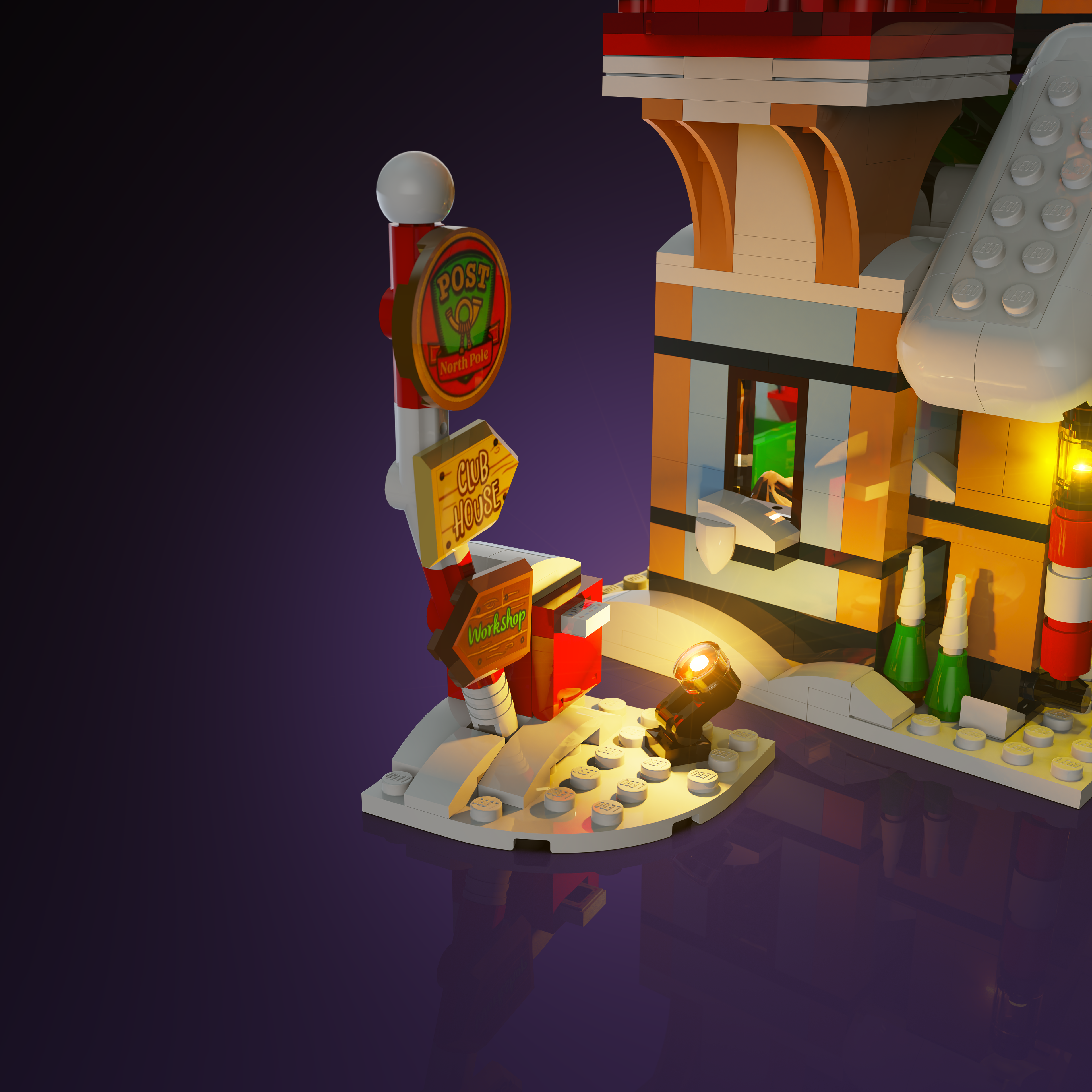 LEGO® Santa's Post Office #10339 Light Kit - DIY Brick Building Toy Accessory for Holiday Decor & Christmas Village Display