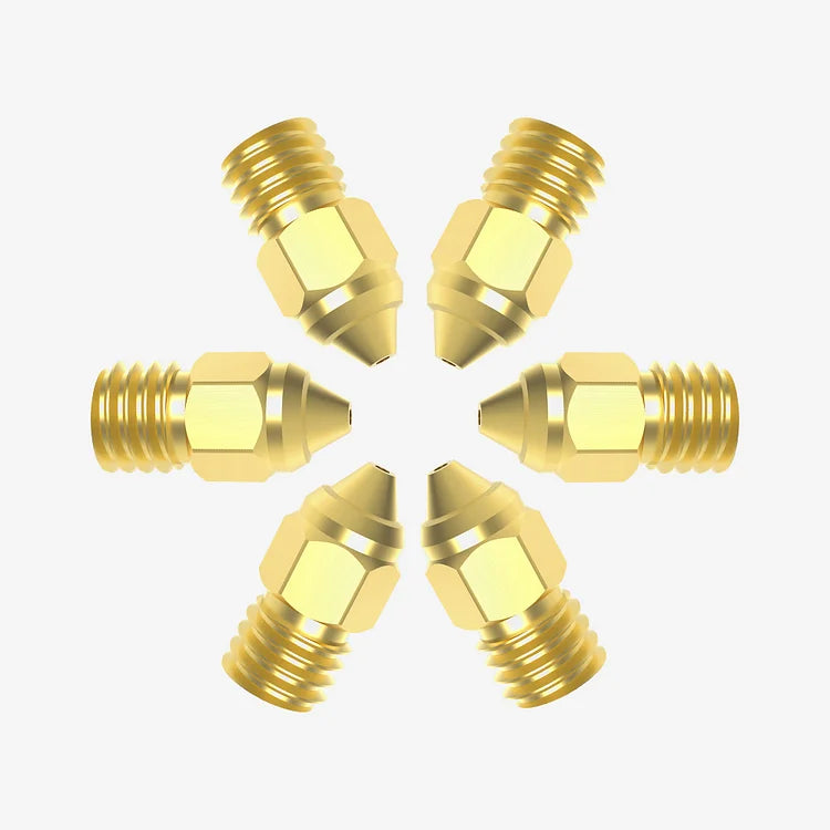 Creality MK ST Nozzle Kit - 5pcs High Precision Brass Nozzles for 3D Printers | Perfect for Ender 3, CR-10, and DIY 3D Printing Projects