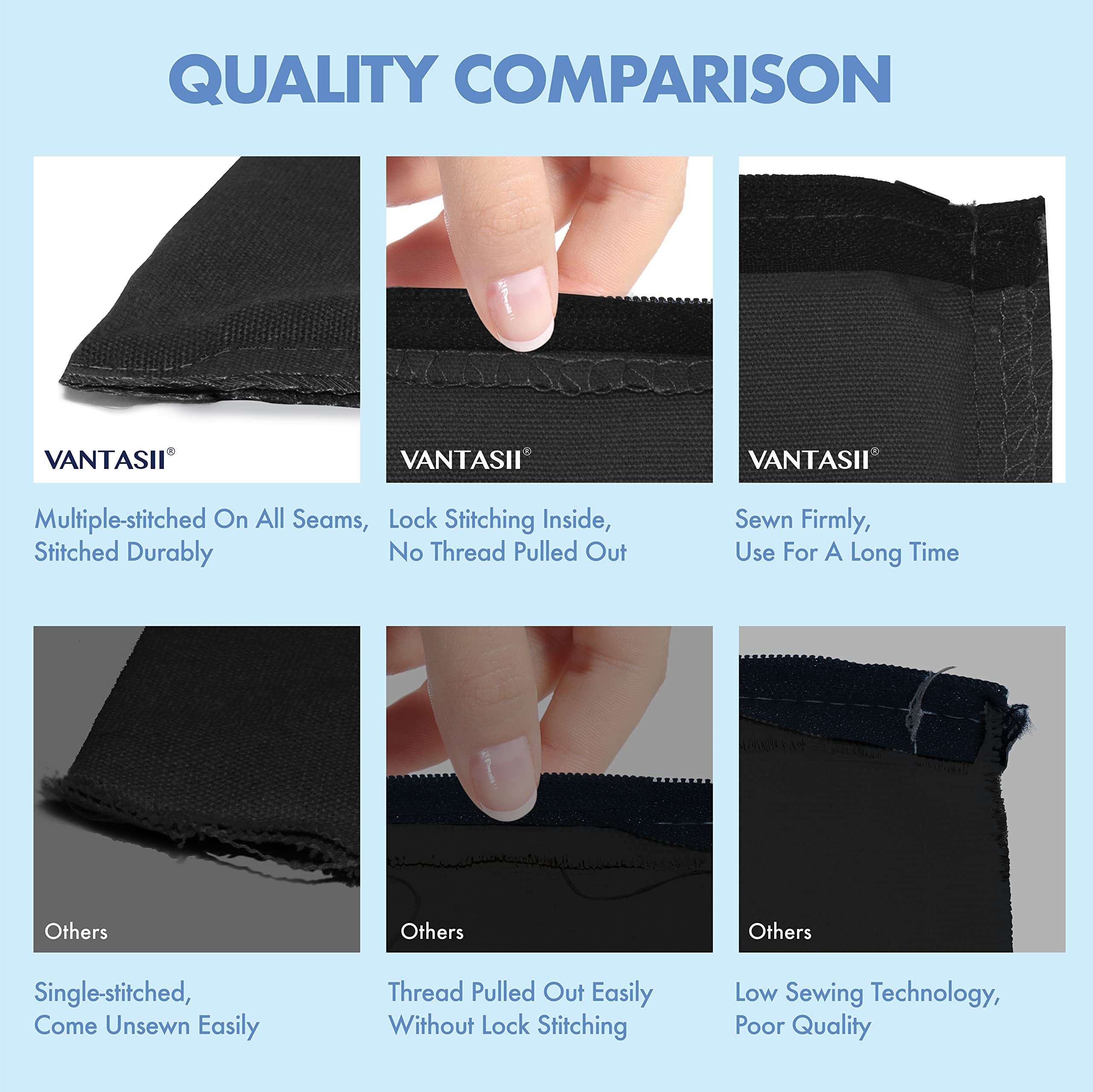 8 Pack Blank Canvas Pencil Pouch Set - DIY Craft Zipper Bags, Makeup Organizer, Multifunctional Storage Pouches for Cosmetics, Toiletries, Stationery (Black, 8.3” x 4.7”) - Perfect for School, Travel & Office Organization