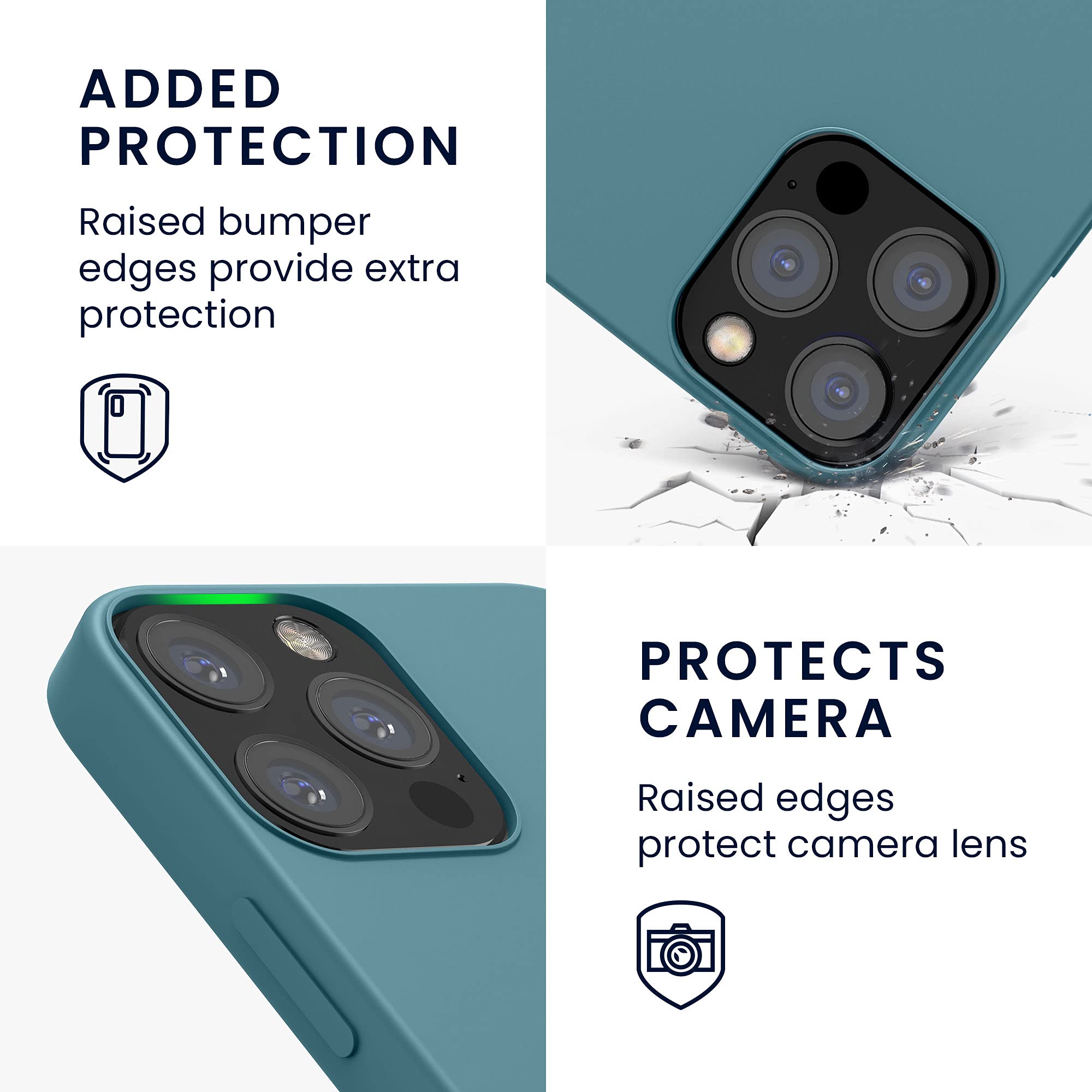 kwmobile Premium TPU Silicone Case for Apple iPhone 12 & iPhone 12 Pro - Soft Protective Phone Cover in Arctic Night Color - Perfect for Everyday Use, Work & Travel Protection