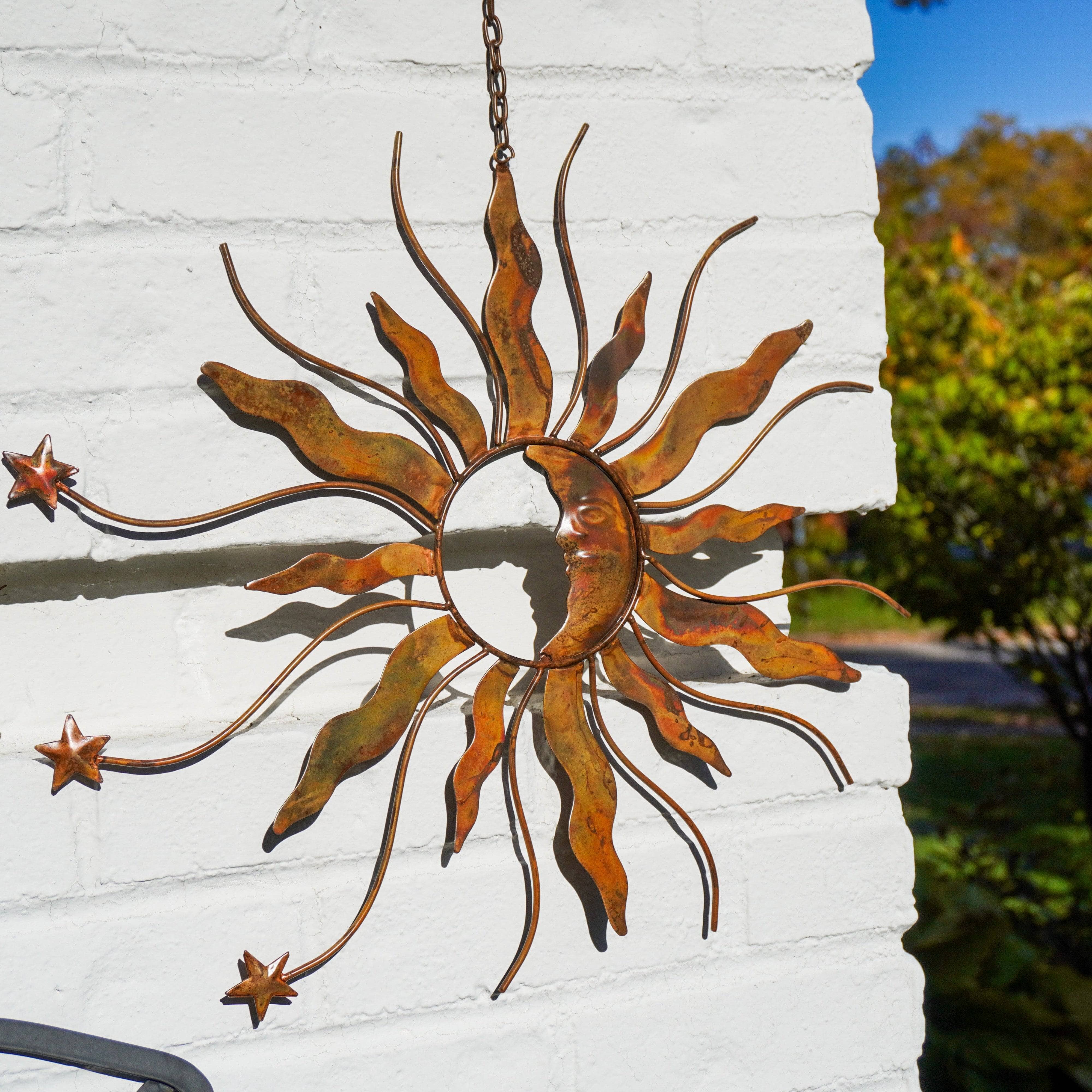Celestial Hanging Decor - Sun, Moon & Stars Ornament for Nursery, Bedroom & Outdoor Spaces | Boho Wall Art & Home Decoration