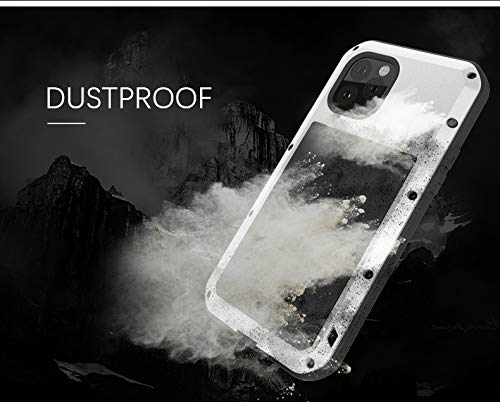 Love Mei Premium Aluminum Metal Armor Case for iPhone 11 Pro Max - Heavy Duty Shockproof & Dirtproof Full Body Protection (Silver) | Perfect for Outdoor Adventures, Construction Work & Extreme Sports