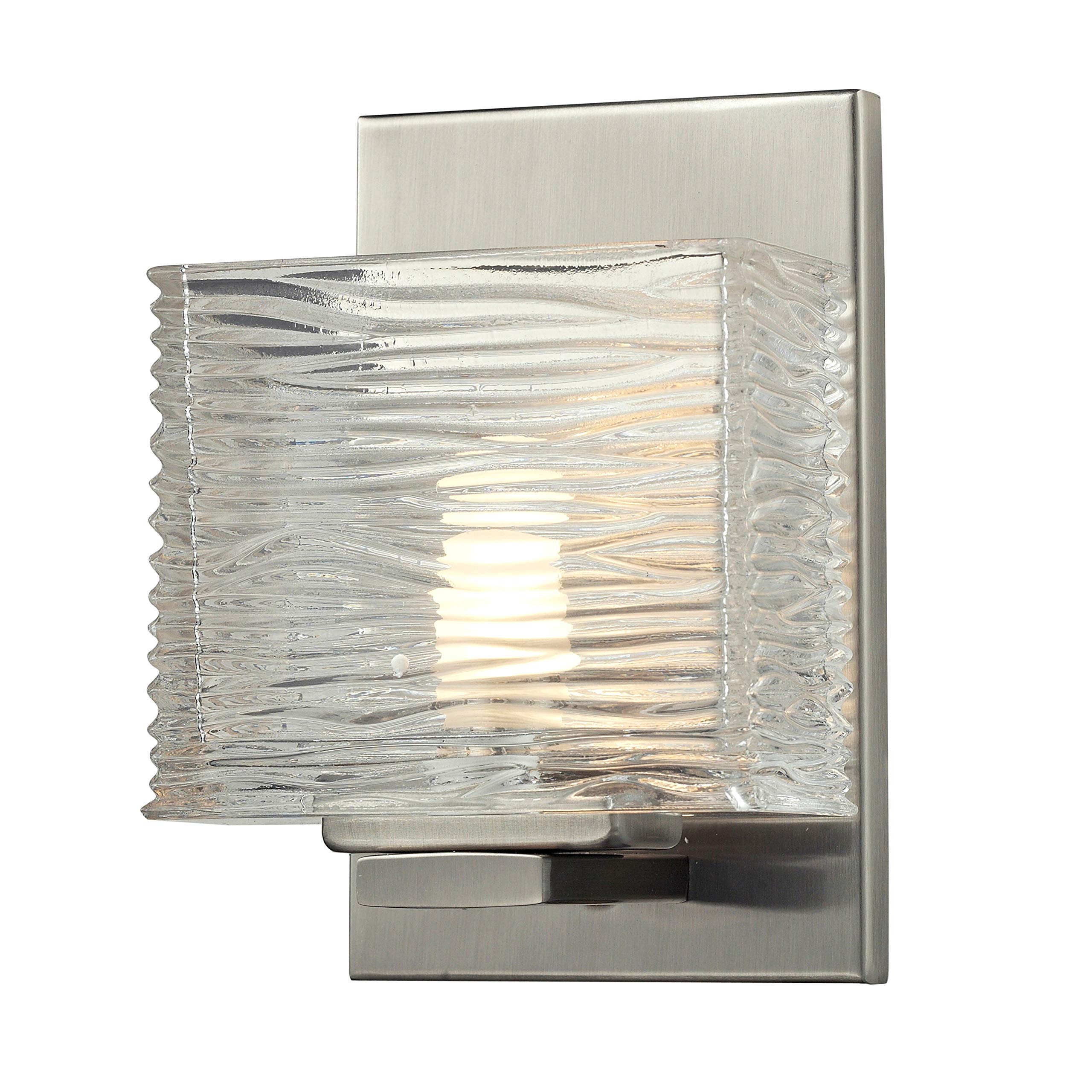 Modern Silver Vanity Light with Steel Finish & Included Bulbs - Perfect for Bathroom, Bedroom & Contemporary Home Decor