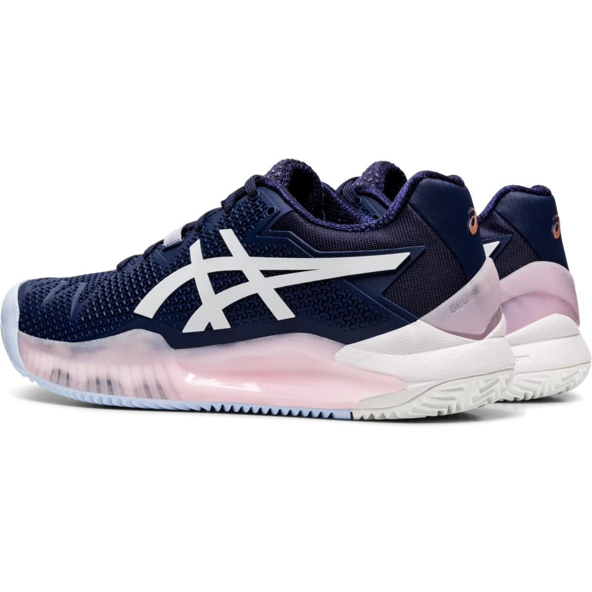 ASICS Women's Gel-Resolution 8 Clay Court Tennis Shoes - Lightweight Stability for Competitive Play on Clay Courts