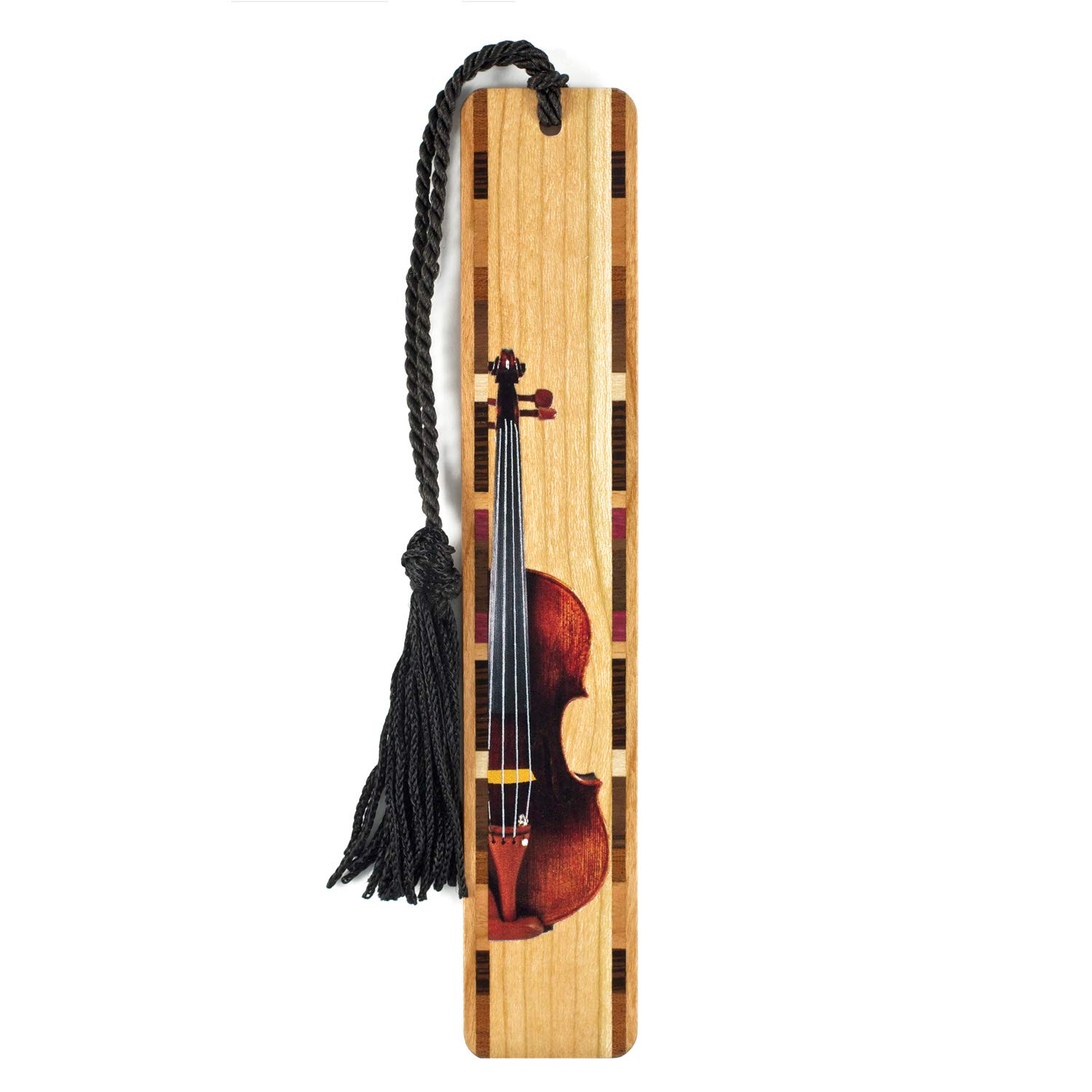 Handmade Wooden Violin Fiddle Bookmark - Personalized Musical Gift for Violin Players - USA Made - Perfect for Music Lovers, Bookworms & Violin Teachers