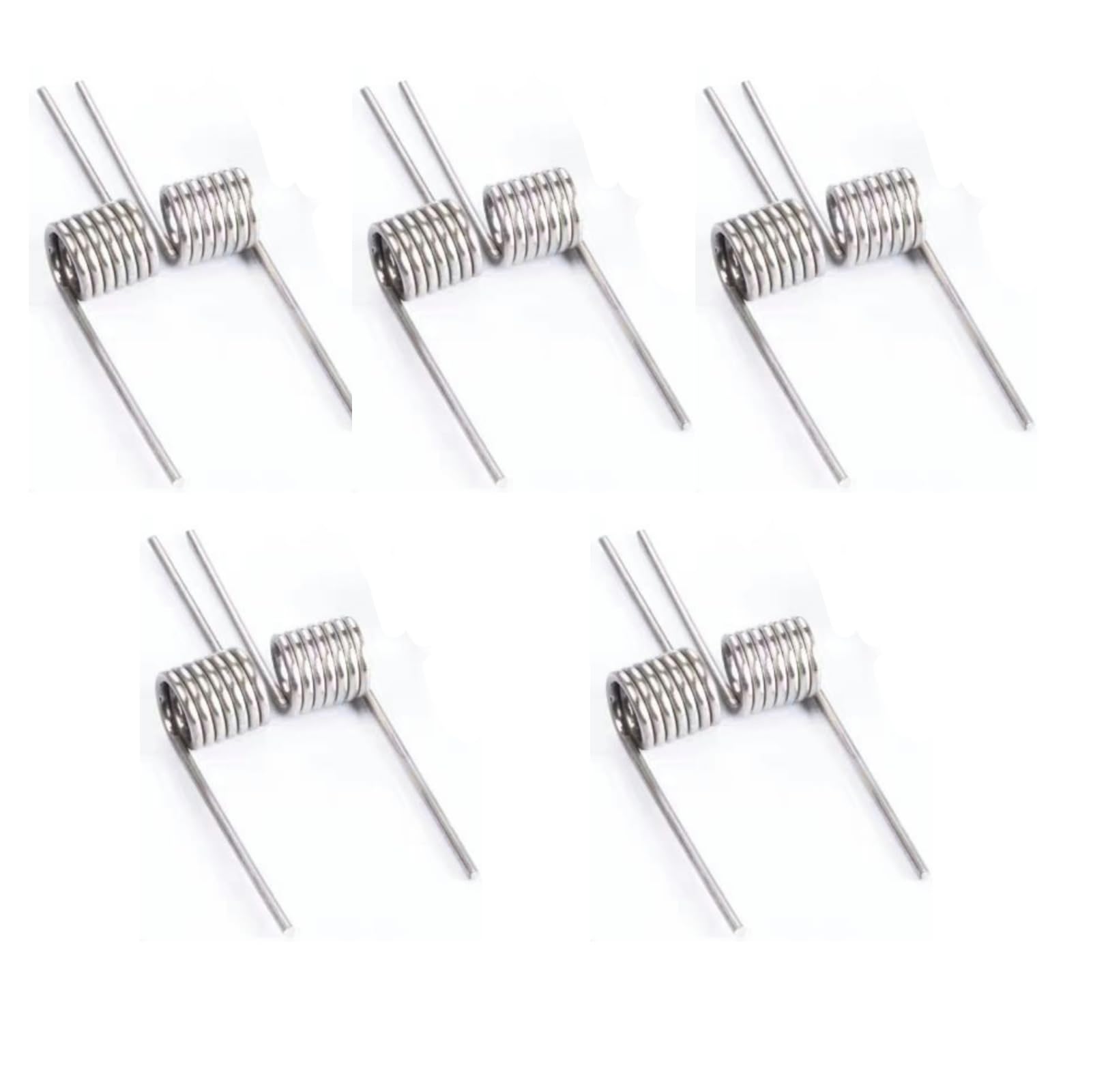 10-Piece Stainless Steel Torsion Spring Kit - 50mm Small Torsional Springs for Woodworking, DIY Projects & Tool Repairs - Durable 90° Deflection Compression Springs for Mechanical Applications