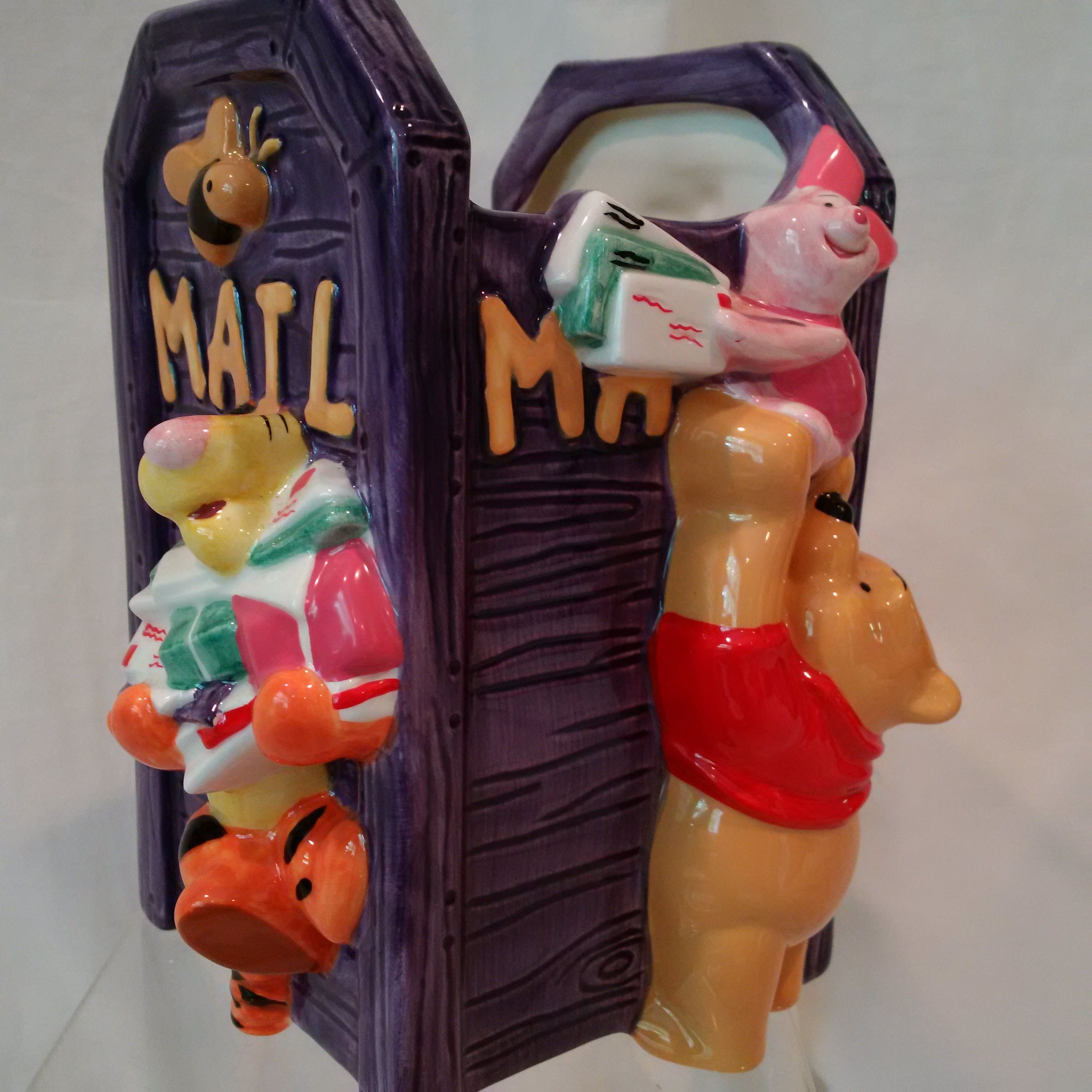 Disney Winnie The Pooh Ceramic Mailbox - Cute Garden Decor for Home & Yard - Perfect for Letters, Packages & Outdoor Decoration