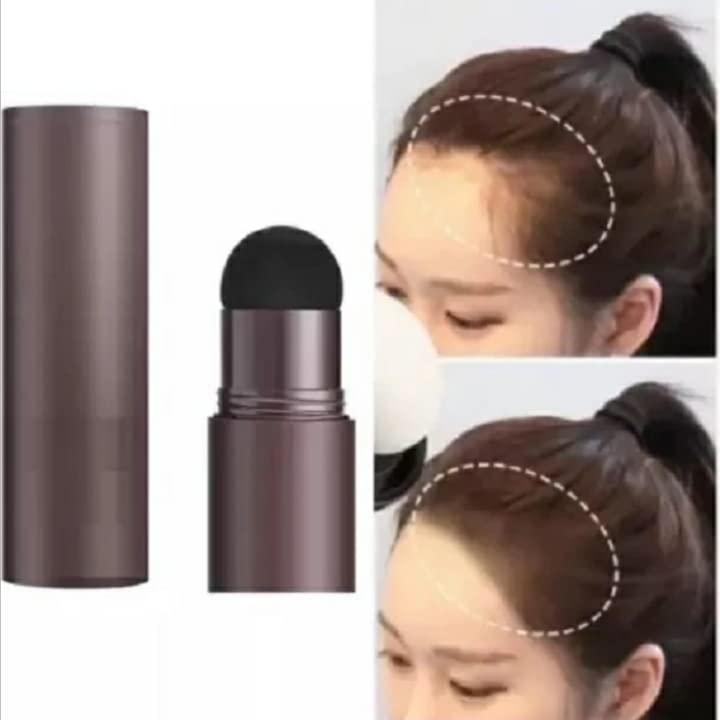 2 Pack Natural Shade Hairline Powder - Waterproof Hair Root Concealer for Thinning Hair, Quick Root Touch-Up with Hair Shading Sponge Pen | Perfect for Daily Use, Travel & Instant Hairline Cover-Up (Black)