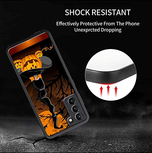 Halloween Pumpkin Pattern Shockproof TPU Case for Samsung Galaxy S22 - Cute Protective Phone Cover with Anti-Scratch Design - Perfect for Fall Festivals, Trick-or-Treating & Everyday Use