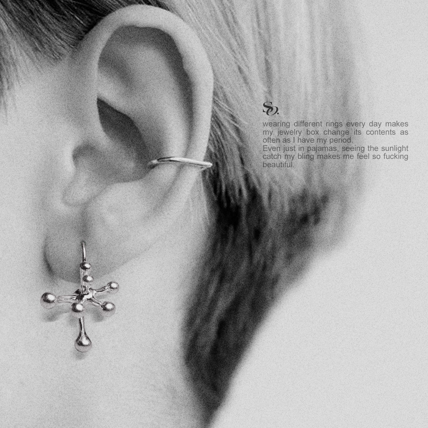 SlackOff Split Center Stud Earrings for Women - Minimalist Geometric Dangle Earrings - Perfect for Parties, Work & Everyday Wear
