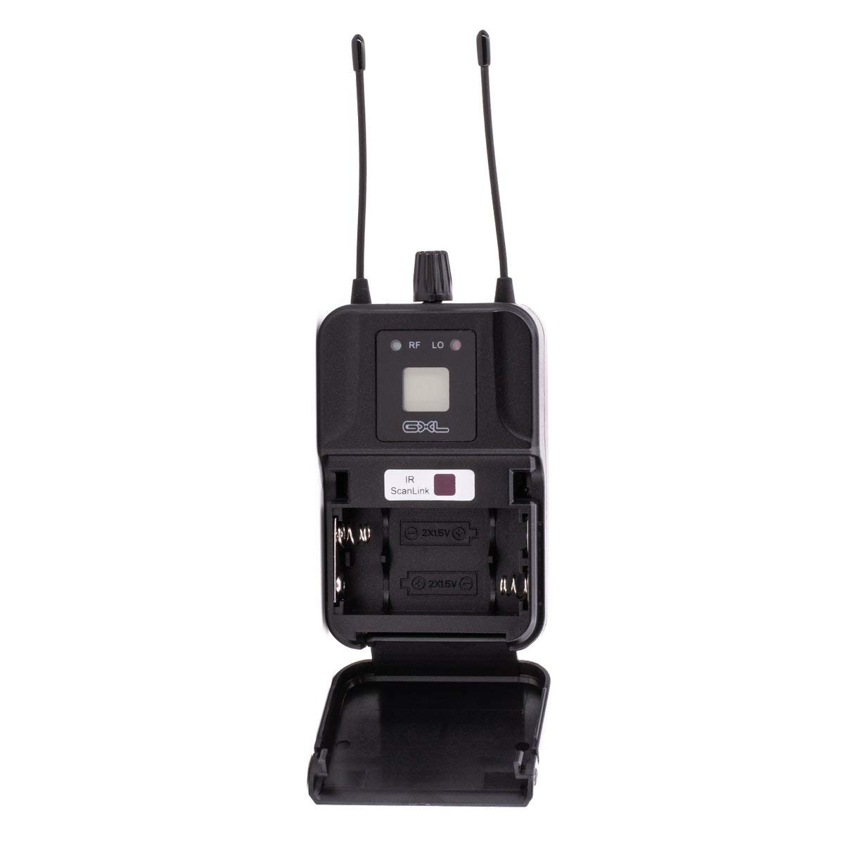 CAD Audio GXLIEM2 Frequency Agile Wireless In-Ear Monitor System - 2 Discrete Mixes with 2 MEB1 Earbuds & Bodypack Receivers - Rack Mount & Antenna Kit for Live Performances & Studio Recording