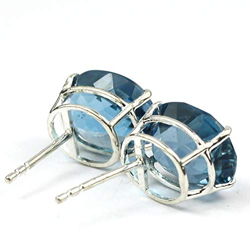London Blue Topaz Sterling Silver Post Earrings for Women – Hypoallergenic & Elegant Jewelry Gift for Birthdays, Anniversaries, and Special Occasions