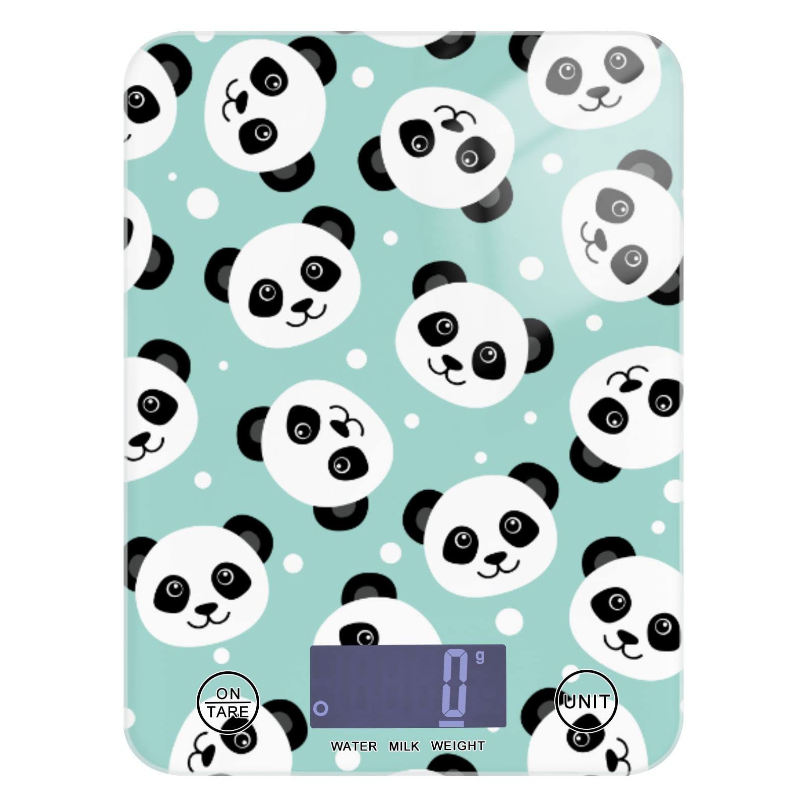 **Panda Teal Digital Kitchen Scale - Waterproof Food Scale with LCD Display, Measures in Ounces & Grams - Perfect for Cooking, Baking, and Meal Prep**