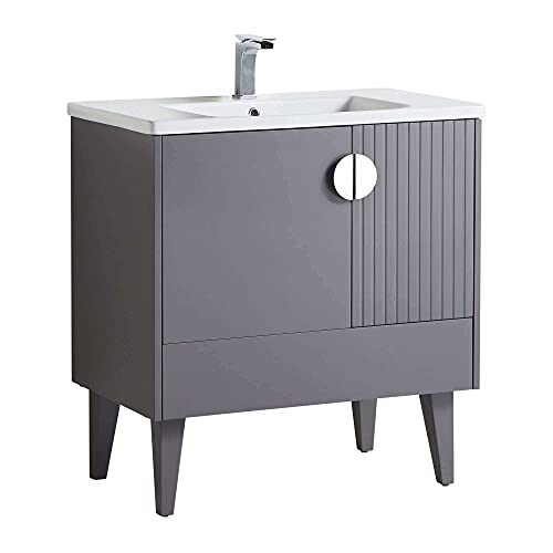 Rock Gray - Polished Chrome Handles
