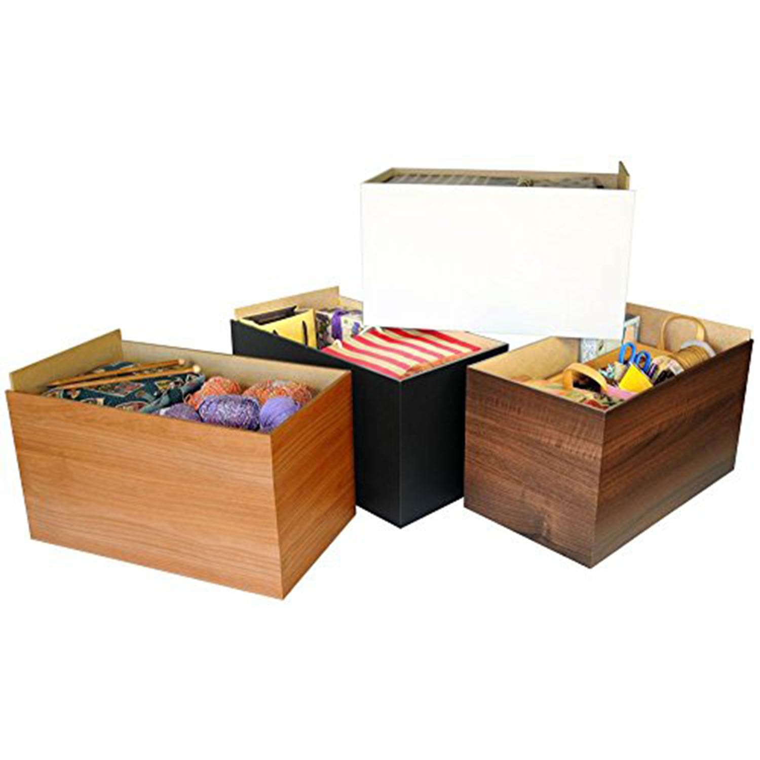 Venture Horizon 3-Piece Walnut Project Center Drawer Set - Organize Tools, Crafts & Office Supplies for Home, Workshop & DIY Projects