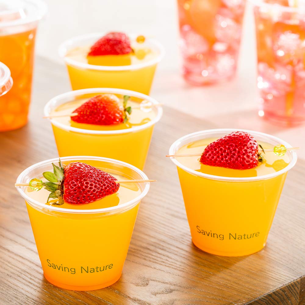 Eco-Friendly 9 oz Clear PLA Plastic Cold Cups - 1000 Pack | Zero Waste Disposable Drinking Cups for Water, Soda & Juice | Perfect for Parties, Restaurants & Events | Lids Sold Separately
