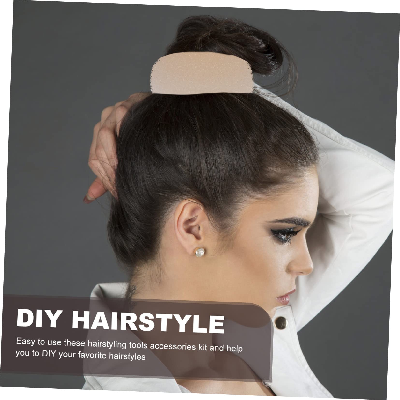 2 Sets Women's Hair Bun Maker Kit - Elastic Resin Donut Bun Maker, Hair Ropes, Crown Styling Tool & Braided Hair Clips for Women - Perfect for Updos, Braids, Ponytails & Special Occasions