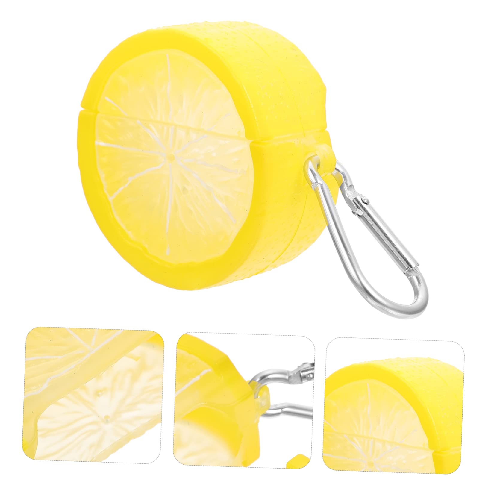 Hemobllo 4-Pack Lemon-Shaped Silicone Earphone Case - Protective Cover for Wireless Earbuds & Earplugs - Cute Accessory for AirPods, Galaxy Buds | Perfect for Travel, Gym & Daily Use