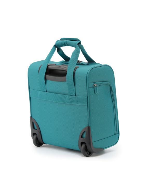 Tosca AIR5055 Underseat Trolley Carry-On Luggage - Lightweight Teal Cabin Bag for Air Travel, Perfect for Weekend Getaways & Business Trips