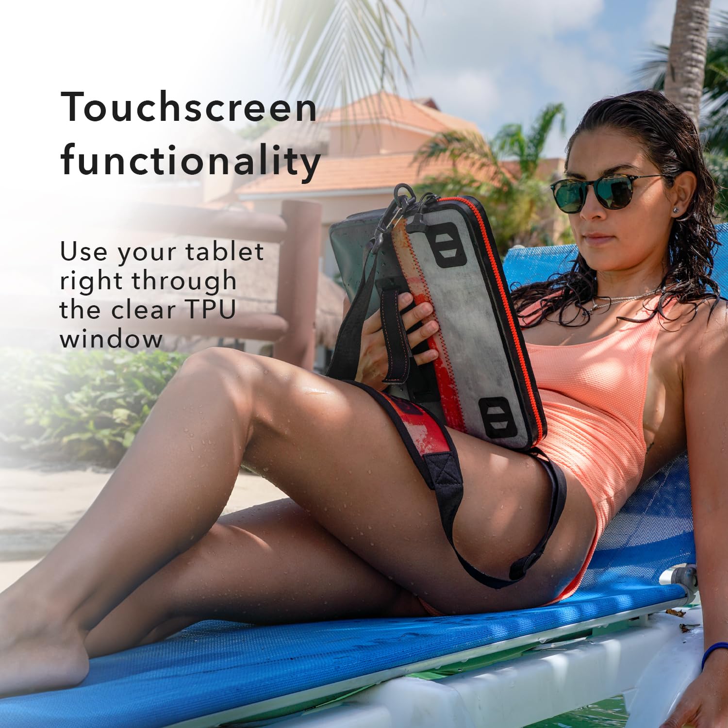 Ugo Wear Waterproof Tablet Case - Floating Dry Bag & Clear Touchscreen Pouch for Tablets Up to 13
