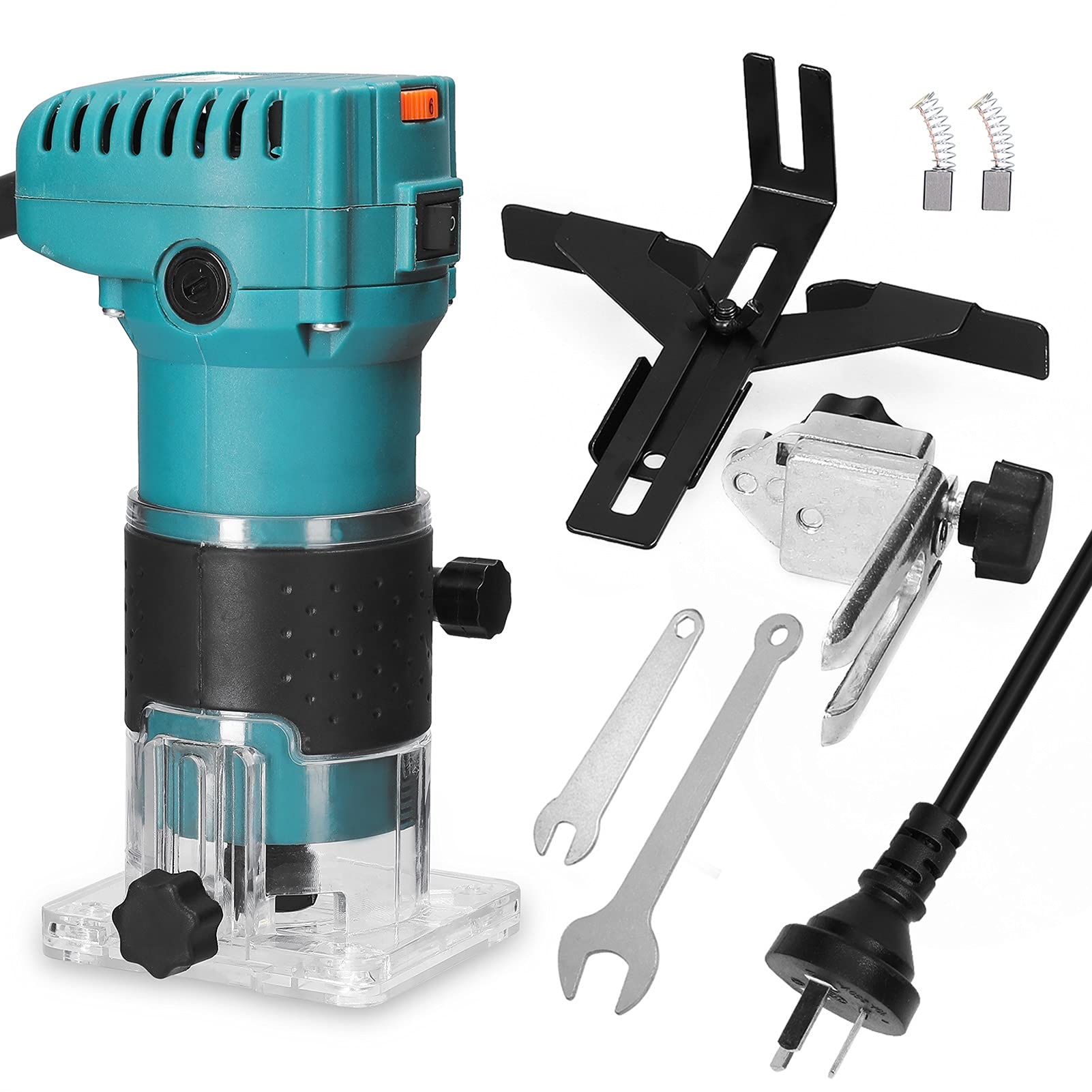 Adjustable Speed Electric Wood Trimmer - Multifunctional Woodworking Machine for Milling, Engraving & Slotting | US Plug | Perfect for DIY Projects, Furniture Making & Craft Workshops