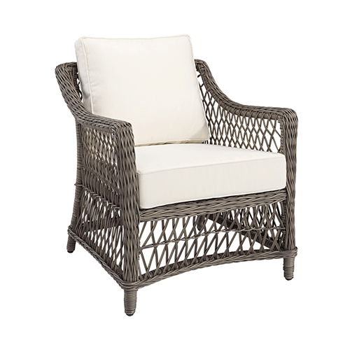 Artwood Marbella Outdoor Armchair - Waterproof Wicker Patio Chair with Cushion, Modern Garden Lounge Furniture for Poolside, Deck, or Backyard Relaxation