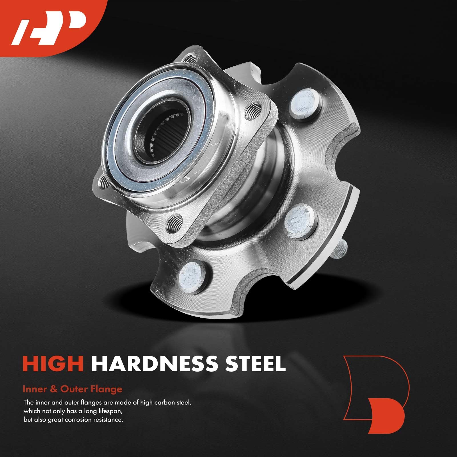 Premium 2-Pack Rear Wheel Bearing & Hub Assembly - 5-Lug Fit for 2009-2013 Toyota Matrix & 2009-2010 Pontiac Vibe (AWD Models Only) - Durable Replacement for Smooth & Quiet Driving, Perfect for City Commutes & Road Trips
