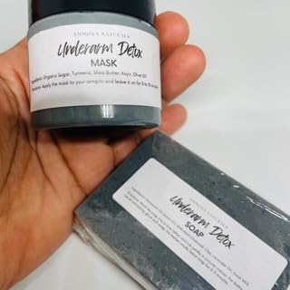 Underarm Detox Set - Lightening & Brightening Mask, Detox Soap, Exfoliating Charcoal & Clay Mask for Smooth & Radiant Skin | Perfect for Daily Skincare & Pre-Event Prep