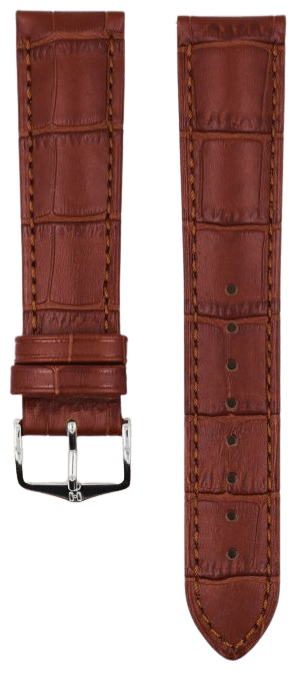 Hirsch Duke Golden Brown 24mm Leather Watch Strap - Premium Replacement Band for Men's Watches | Perfect for Dress, Business & Casual Wear