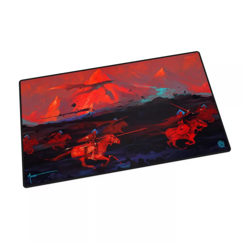 Dominik Mayer: Crowned With Fire Artist Edition 2024 Playmat - Premium Gaming & Card Protection Mat for MTG, Yu-Gi-Oh, TCG Collectors